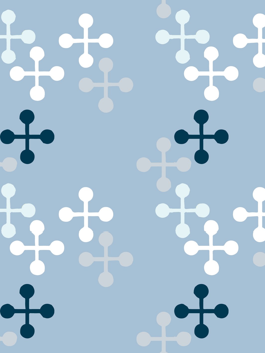 Fisher Price™ Jacks Large Blue Wallpaper - Perfect for Kids' Rooms, Playrooms & Nursery Decor
