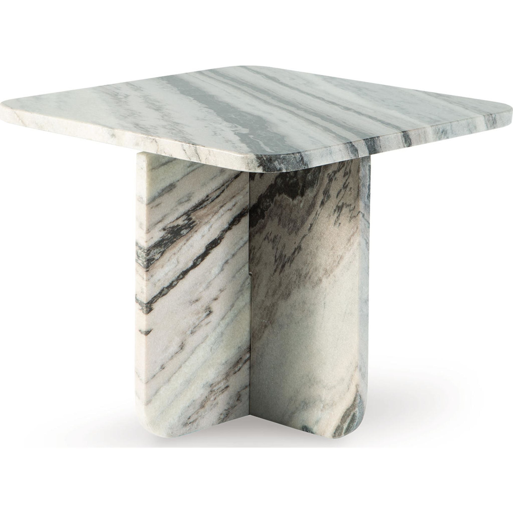 Baretton Accent Table - Modern Side Table for Living Room, Bedroom & Office - Black/White/Taupe Finish - Perfect for Home Decor & Small Space Furniture