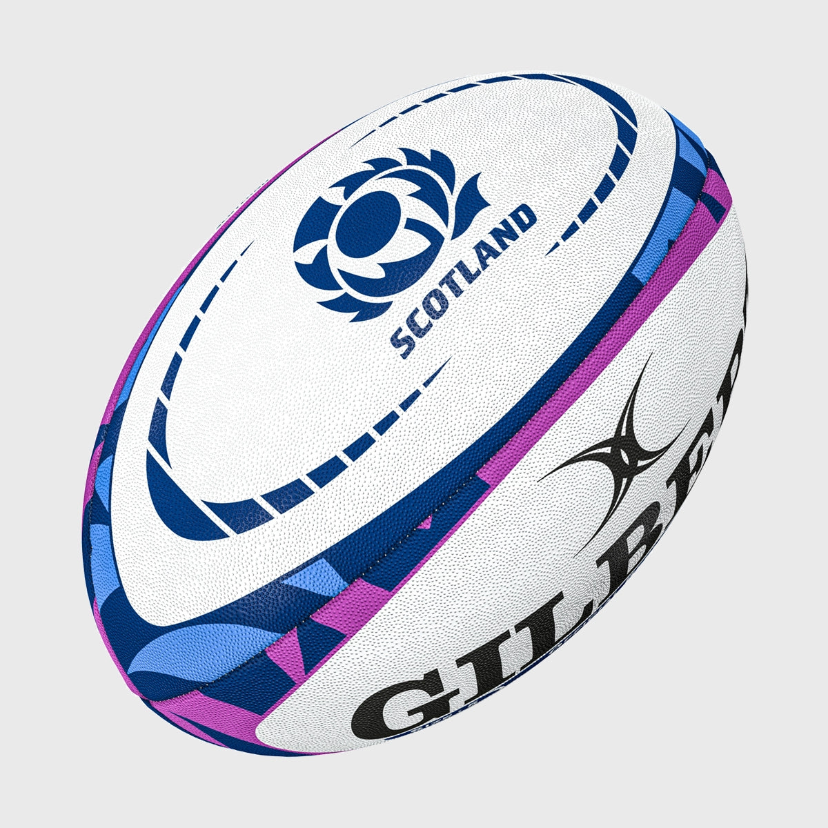 Gilbert Scotland Replica Midi Rugby Ball - Official Size Navy & Purple Rugby Ball for Training and Matches - Perfect for Rugby Fans, Collectors, and Sports Enthusiasts