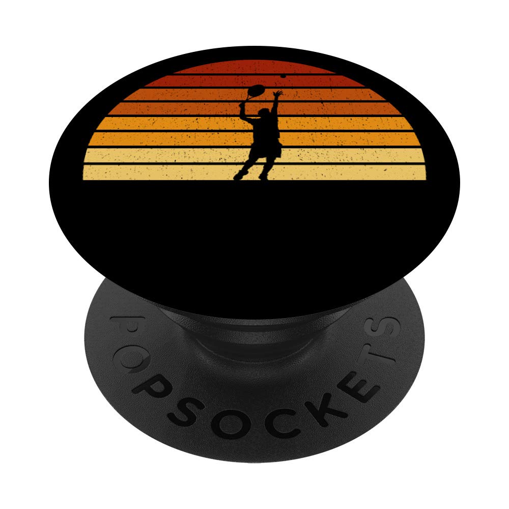Vintage Sunset Tennis PopSockets Phone Grip & Stand - Perfect Gift for Tennis Players - Compatible with iPhone, Android & Tablets - Ideal for Tennis Matches, Workouts & Daily Use