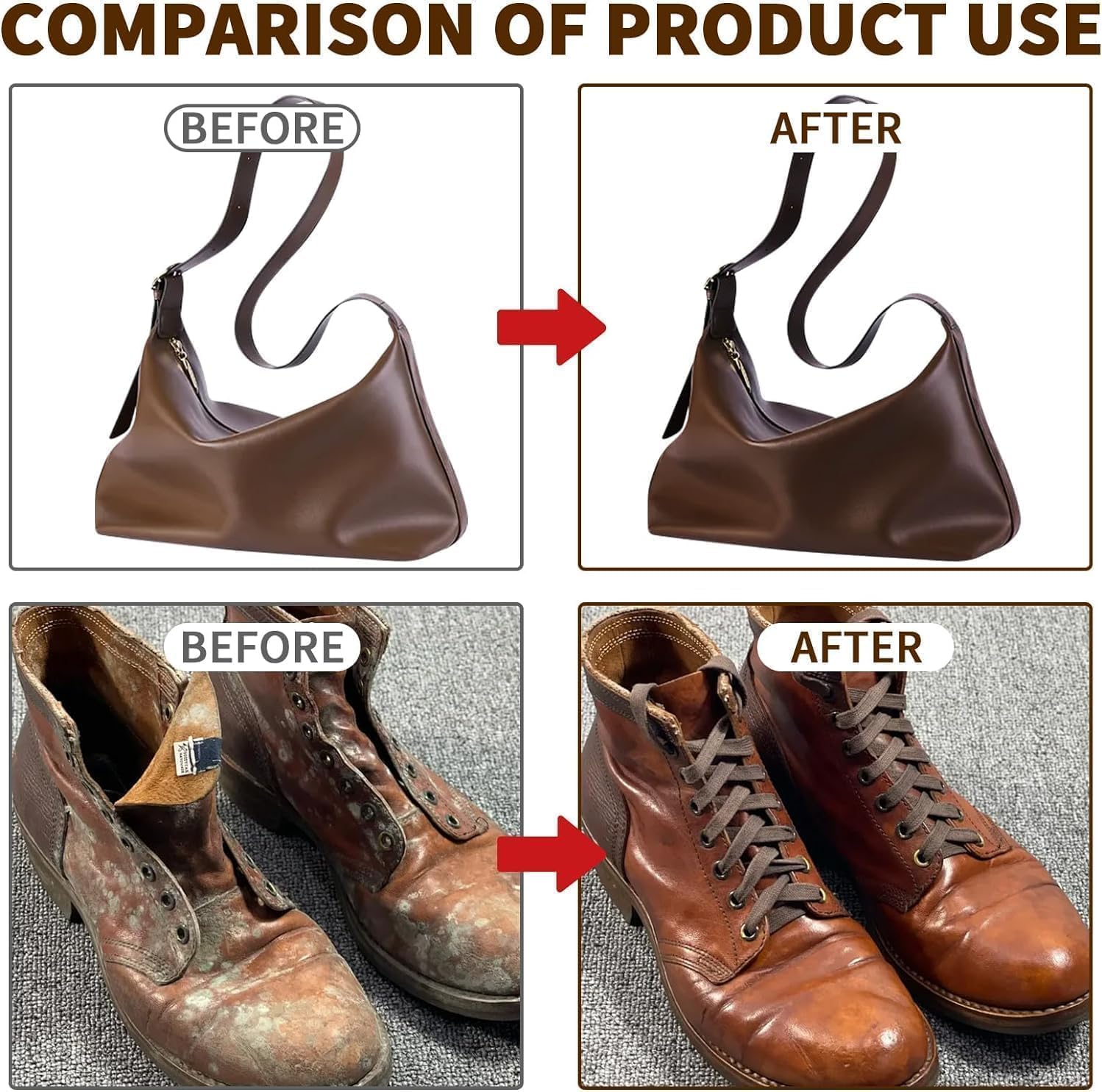 2025 Upgrade Leather & Wood Furniture Repair Cream – Easy to Apply Leather Salve with Brush for Fixing & Protecting Sofas, Chairs, Bags (1pc) – Perfect for Home, Office & Car Interior Care