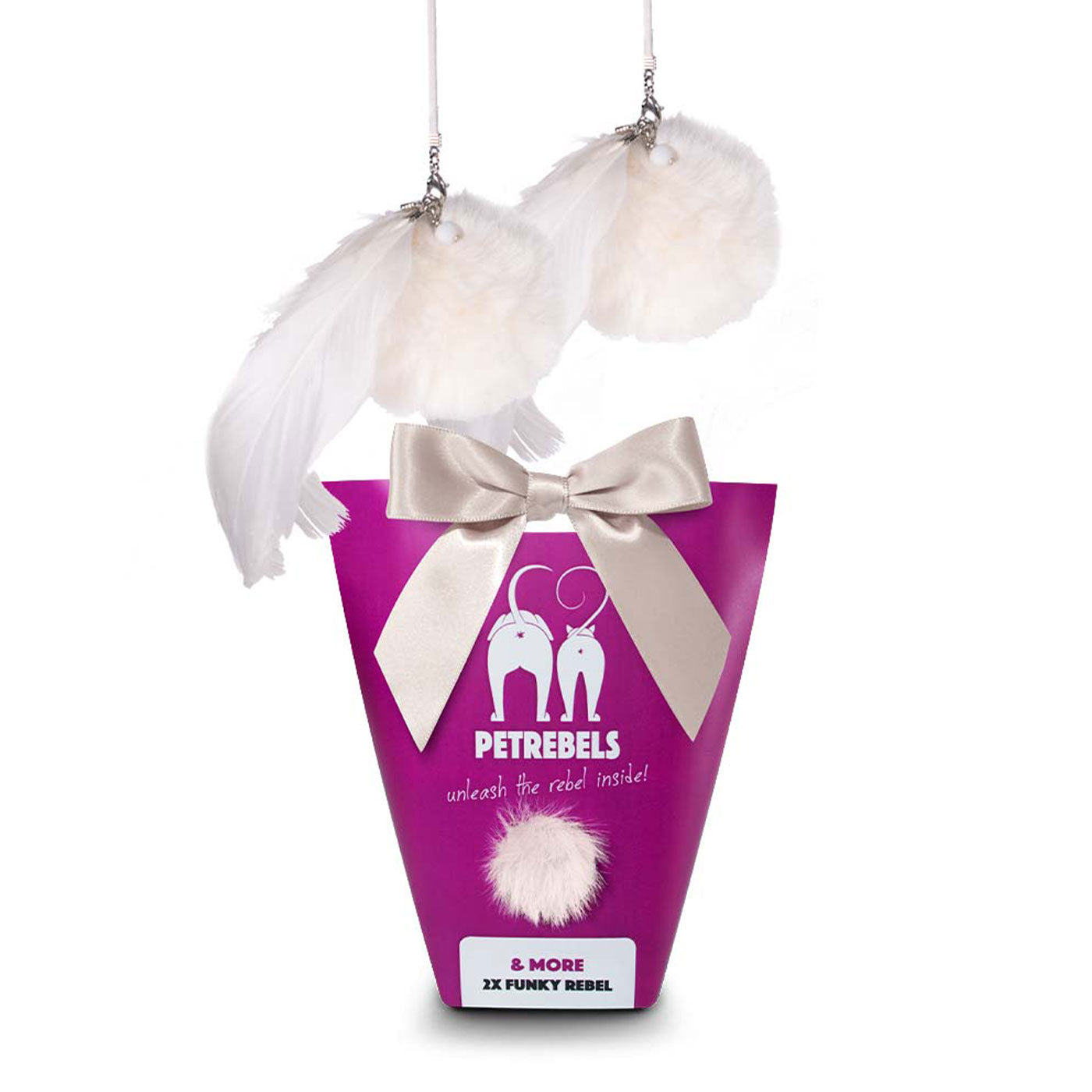 PetRebels Funky Hanging Add-On Cat Toy - Interactive Play for Indoor Cats, Perfect for Scratching & Climbing | Great for Cat Trees, Condos & Play Gyms
