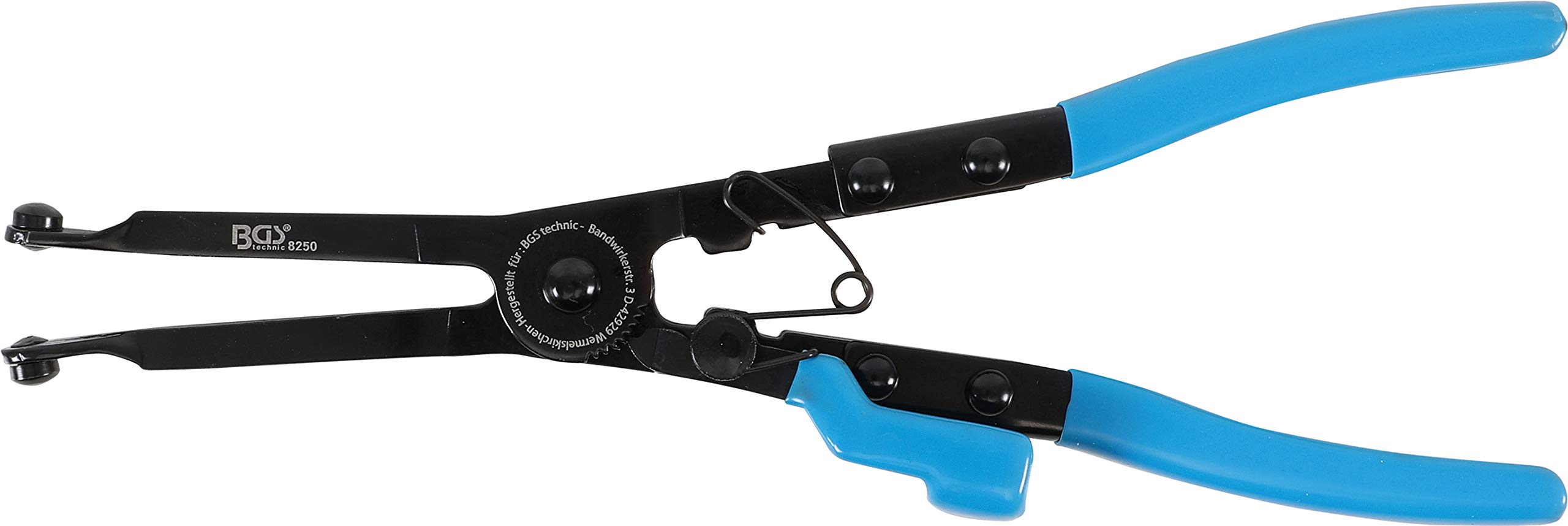 BGS 8250 Exhaust Clamp Pliers 12-Inch (305mm) Professional Automotive Repair Tool - Perfect for Muffler, Pipe, and Hose Clamp Removal in Auto Shops & DIY Garages