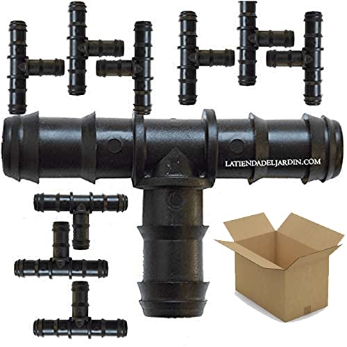 **Suinga 1700 Drip Irrigation Tee Fitting 16mm | 16mm Pipe Connector | 16mm Drip Tee for Garden Hose, Black – Perfect for DIY Drip Irrigation Systems & Watering Gardens**