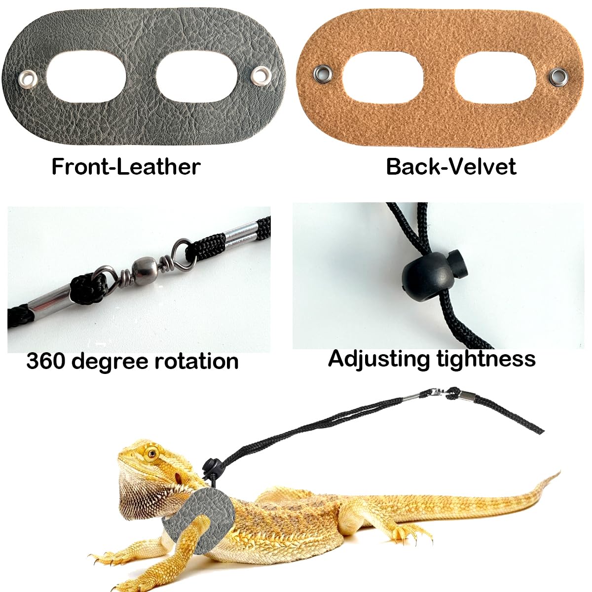 Bearded Dragon Travel Backpack with Harness & Leash Set - Clear Bubble Window Reptile Carrier for Lizards & Small Pets | Airline Approved Space Capsule Design | Perfect for Outdoor Adventures, Vet Visits & Travel