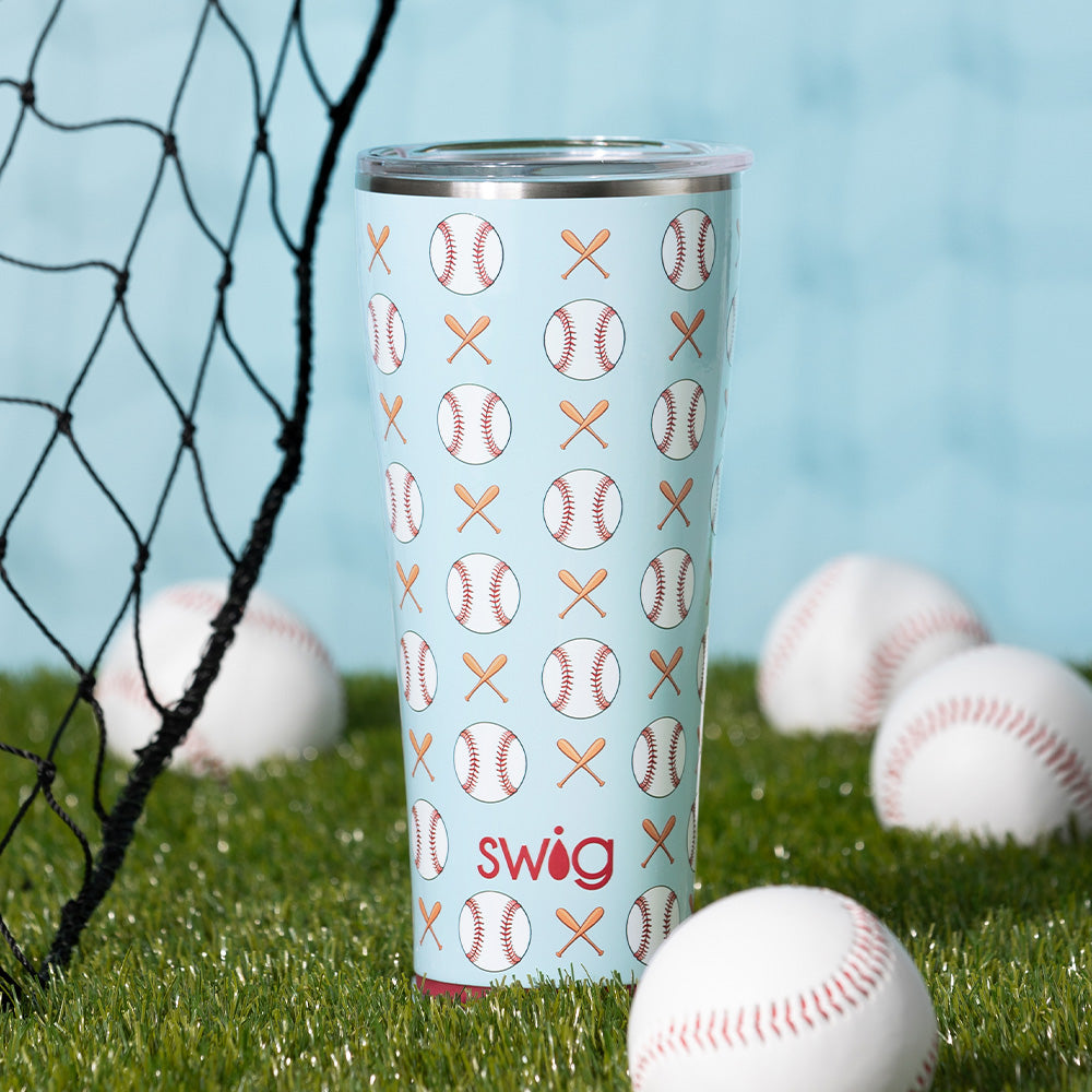 32oz Home Run Tumbler - Insulated Stainless Steel Water Bottle with Lid & Straw - Perfect for Sports, Gym, Hiking & Outdoor Activities