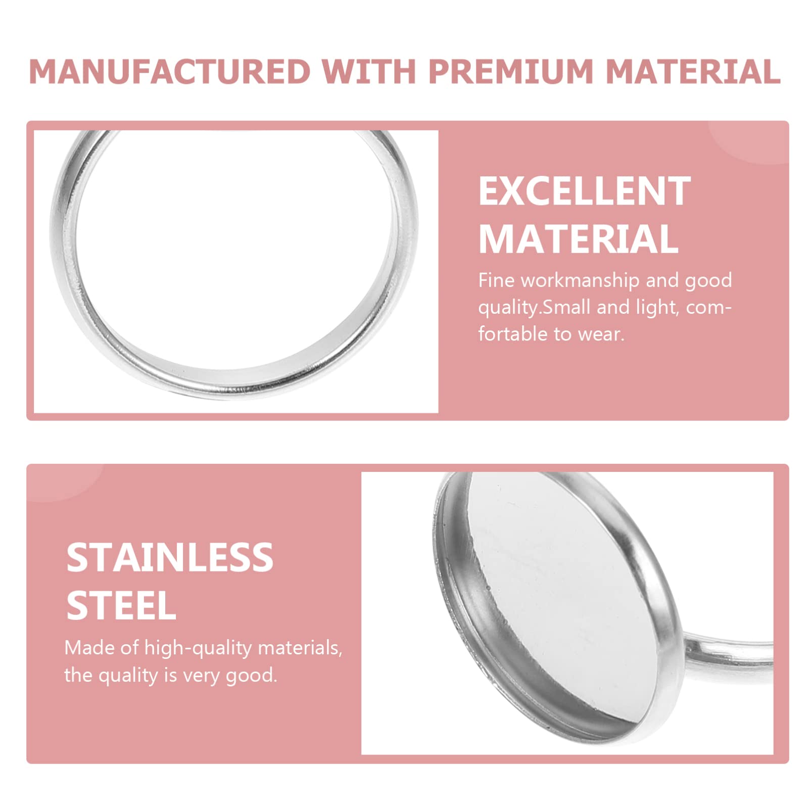 FOMIYES 10pcs Adjustable Ring Holder Tray - Jewelry Making DIY Accessories, Ring Blanks & Bezel Base for Crafting Rings - Perfect for Jewelry Designers, DIY Enthusiasts & Small Business Owners (Great for Wedding, Gift & Handmade Jewelry Projects)