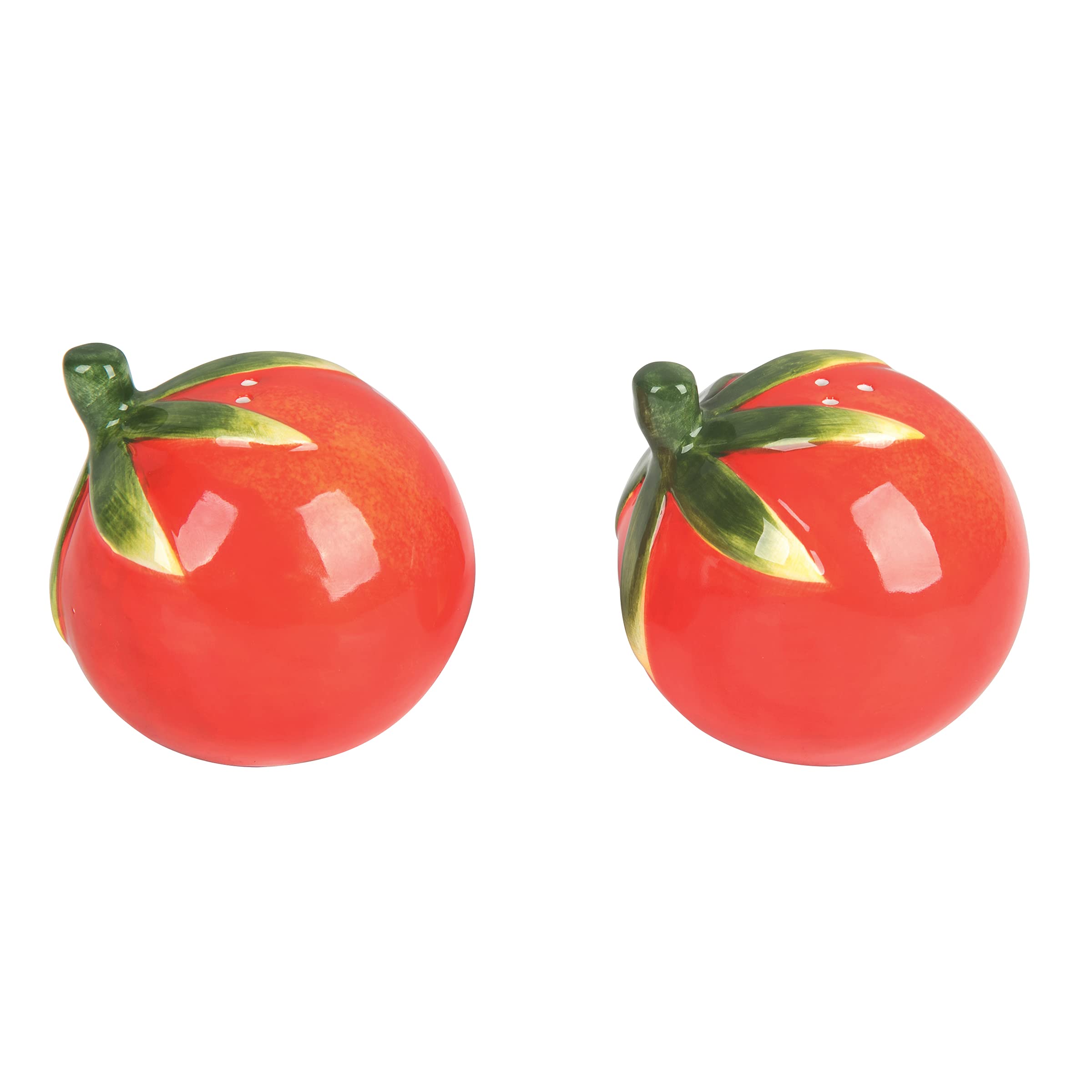 C&F Home Red Tomato Salt and Pepper Shakers Set of 2 - Kitchen Dining Table Condiment Dispenser for Restaurants, Picnics & Home Decor