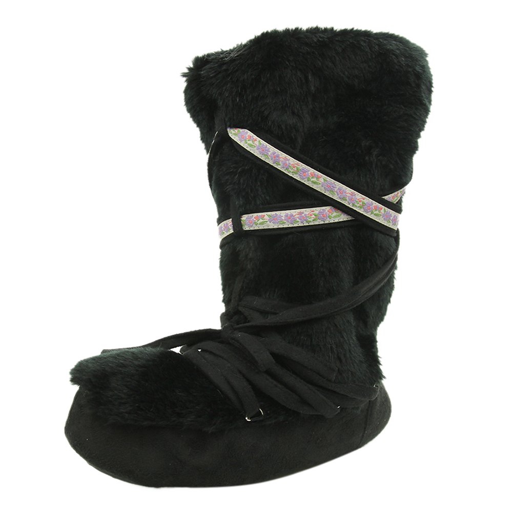 Women's Plush High Top Indoor House Slippers - Cozy Winter Bootie Boots for Home, Lounge & Comfort - Non-Slip Warm House Shoes for Women (US Size)