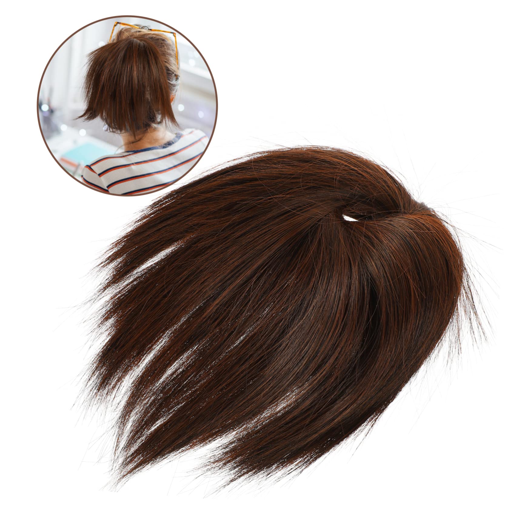 Minkissy Women's Hair Band Chignon Hair Extension - Natural Looking Hairpiece for Office, Wedding & Photo Shoot | Perfect for Everyday Wear, Special Occasions & Professional Styling