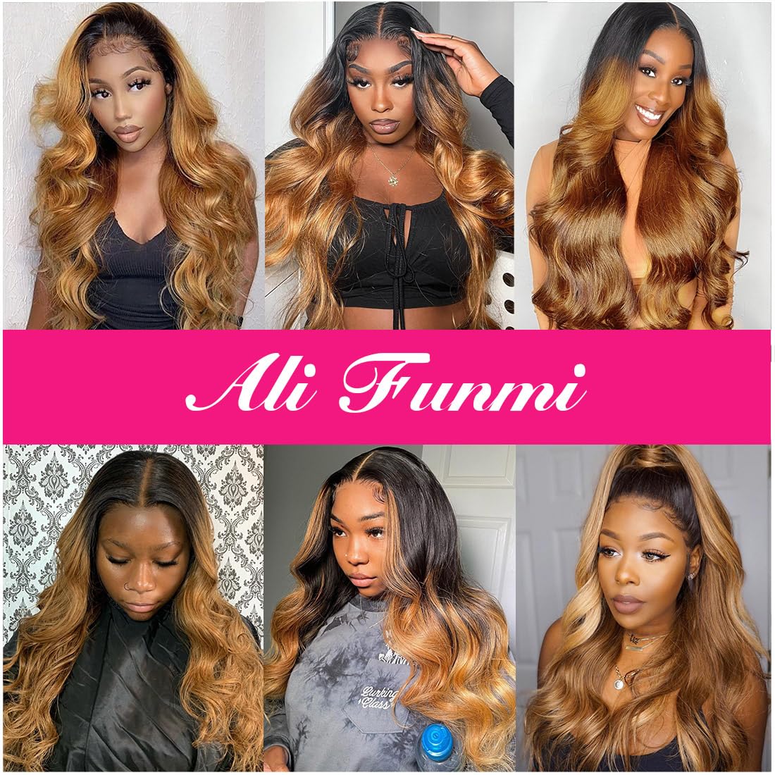 Ombre Brazilian Body Wave Human Hair Bundles 22 24 26 Inch - 100% Unprocessed Virgin Remy Hair Weave (2 Tone 1B/30#) for Natural-Looking Extensions & Styling | Perfect for Daily Wear, Parties & Special Occasions