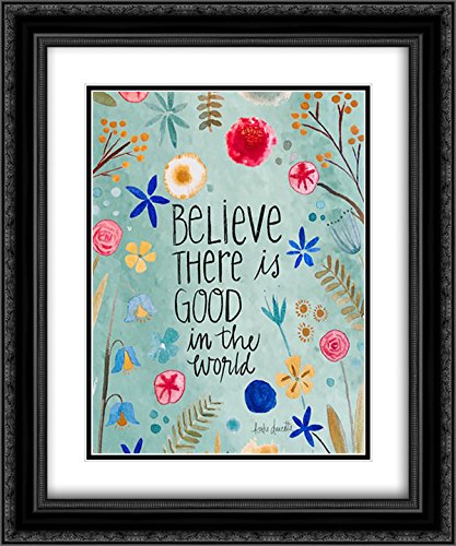Katie Doucette 'Be The Good' 15x17 Black Ornate Framed Double Matted Museum Art Print - Perfect for Home Decor, Office Wall Art & Gift Giving