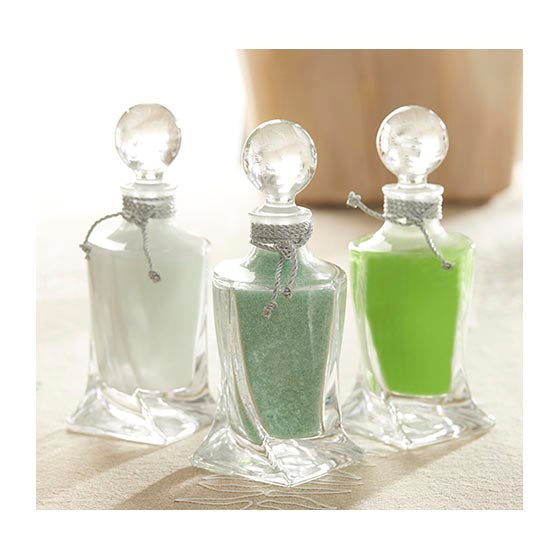 Celadon Green Bath & Shower Gel with Petite Glass Decanter - Luxurious Spa Experience at Home | Inspired by Cayo Espanto Belize