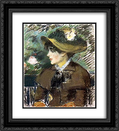 20x22 Black Ornate Frame with Double Matted Museum Art Print - Edouard Manet Painting - Perfect for Living Room, Bedroom, or Office Wall Decor