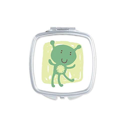 DIYthinker Universe & Alien Graffiti Compact Double-Sided Pocket Makeup Mirror - Portable Travel Cosmetic Mirror for Home, Office & On-the-Go Touch Ups