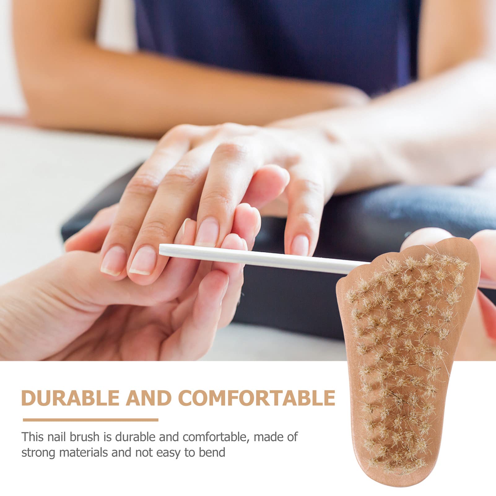 1pc Wooden Nail Dust Brush - Professional Nail Art Scrubber & Toenail Cleaning Kit with Soft Bristles - Perfect for Manicure, Pedicure & Nail Salon Use