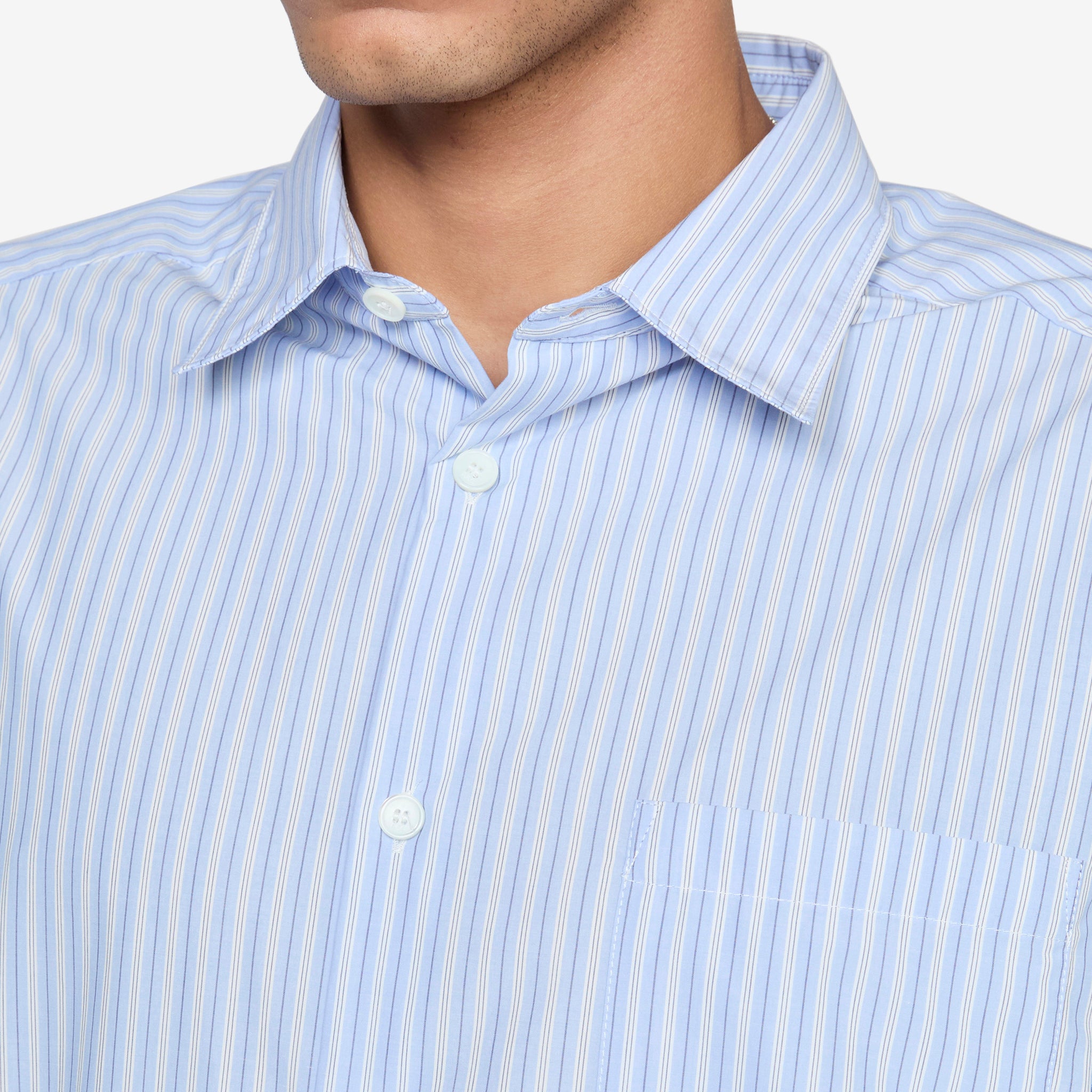 Premium Malo Shirt for Men - Light Blue Casual Button Down Shirt - Perfect for Office, Date Night & Summer Outings