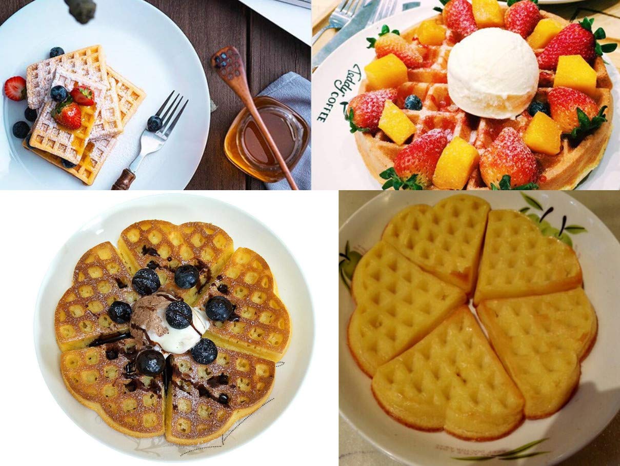 Non-Stick Silicone Waffle Mold - Flower & Square Shape Baking Pan for Waffles, Cakes, Chocolates, Muffins, Candies & Soap Making - Perfect for Home Baking, DIY Crafts & Gift Making