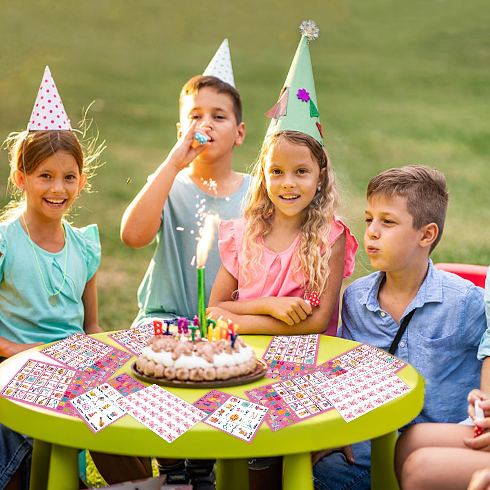 Fun Birthday Bingo Game Set for Kids, Teens & Adults - 24 Player Bingo Cards for Classroom, Family Parties & Holiday Celebrations | Perfect for School Events, Birthday Parties & Group Activities