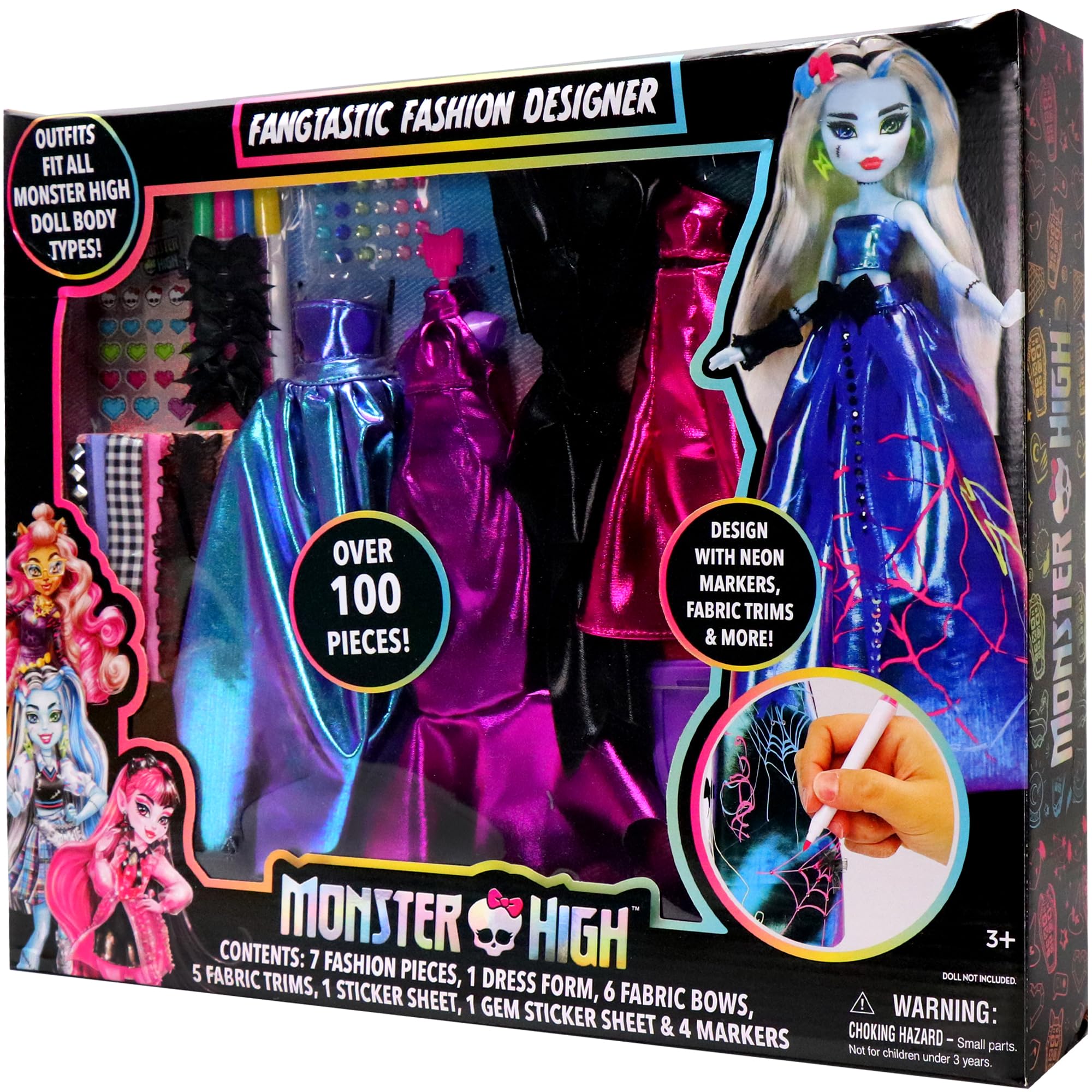 Monster High Be A Fangtastic Designer Fashion Doll Set for Kids | DIY Dress Up & Creative Play | Perfect for Birthday Gifts & Halloween Costume Parties