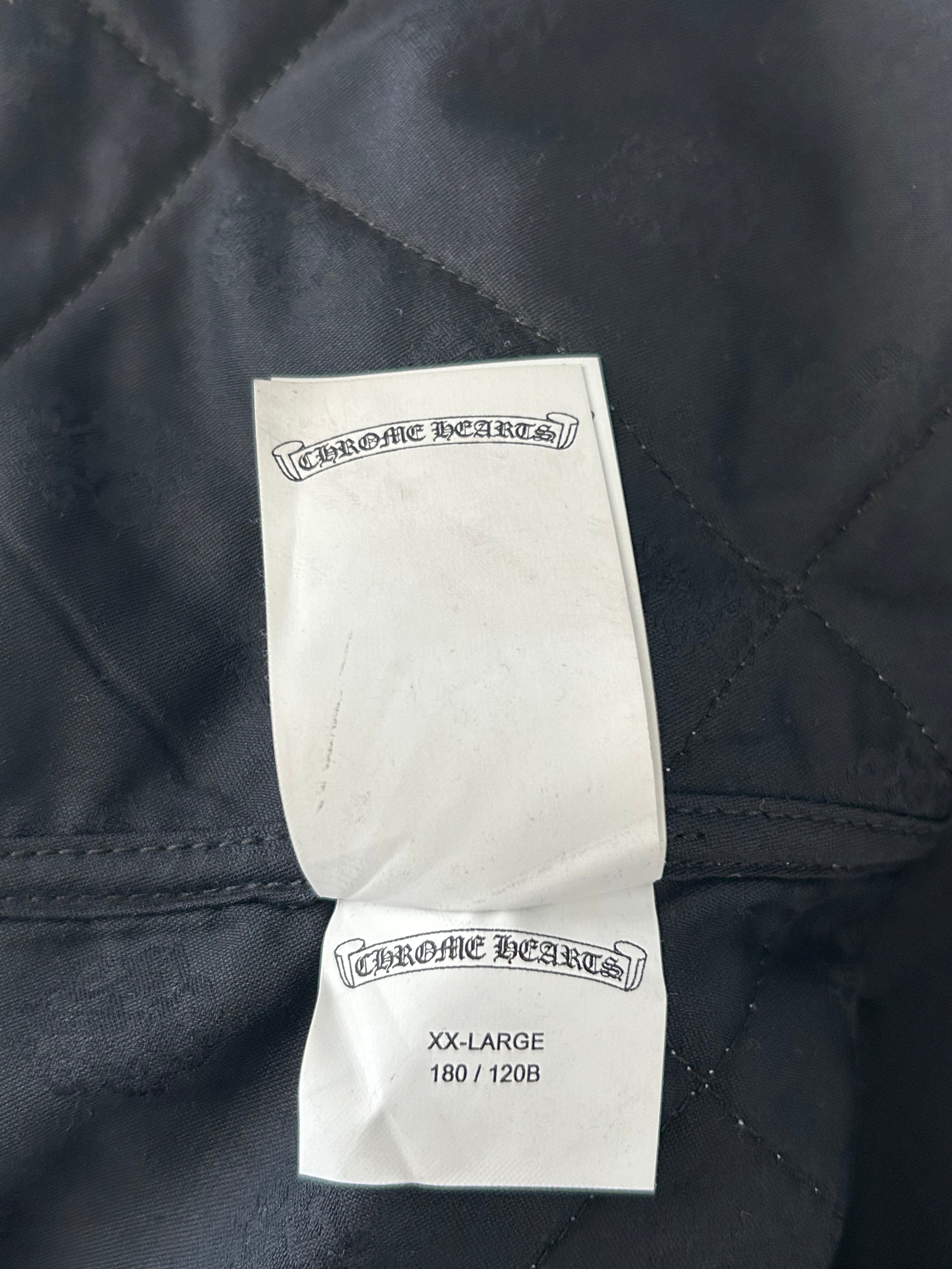 Chrome Hearts Grey Quilted Button Up Jacket for Men - Stylish Designer Jacket for Casual Wear & Street Fashion