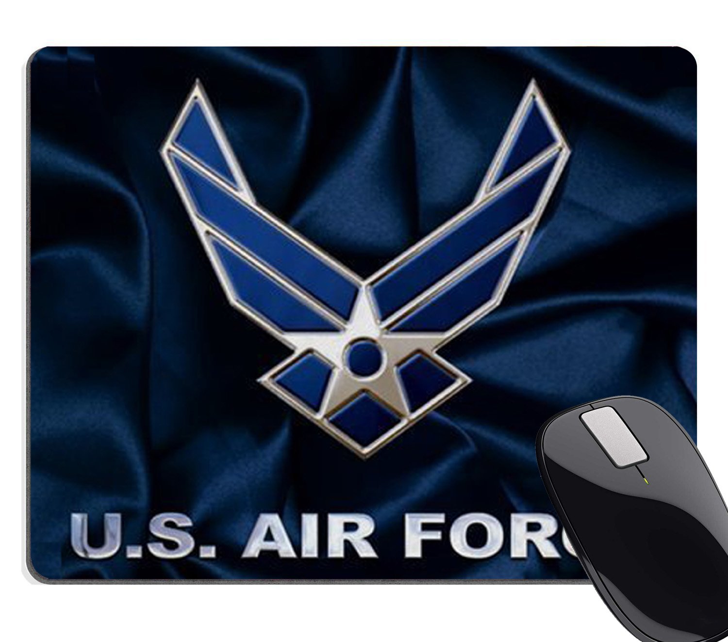 US Air Force Custom Gaming Mouse Pad - Personalized Navy Blue Rectangle Mousepad for Office & Gaming - Perfect Gift for Military Enthusiasts & Gamers - Ideal for PC, Laptop, and Workstation Use