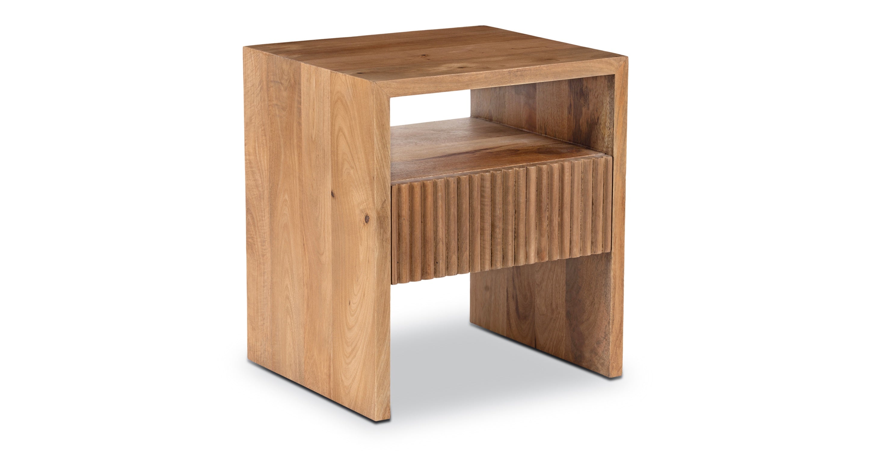 Modern Leeds Nightstand with Drawer - Stylish Bedside Table for Bedroom, Living Room, or Office - Perfect for Storage and Decor