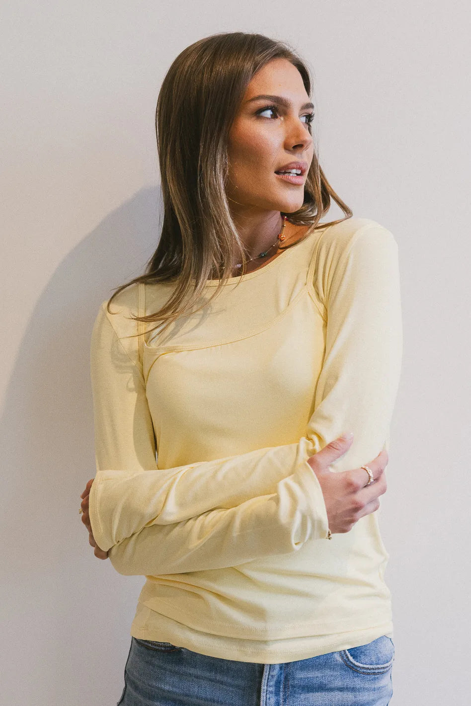 Annalise Knit Top Women's Yellow Casual Short Sleeve T-Shirt - Perfect for Summer Outfits, Beach Wear & Everyday Fashion