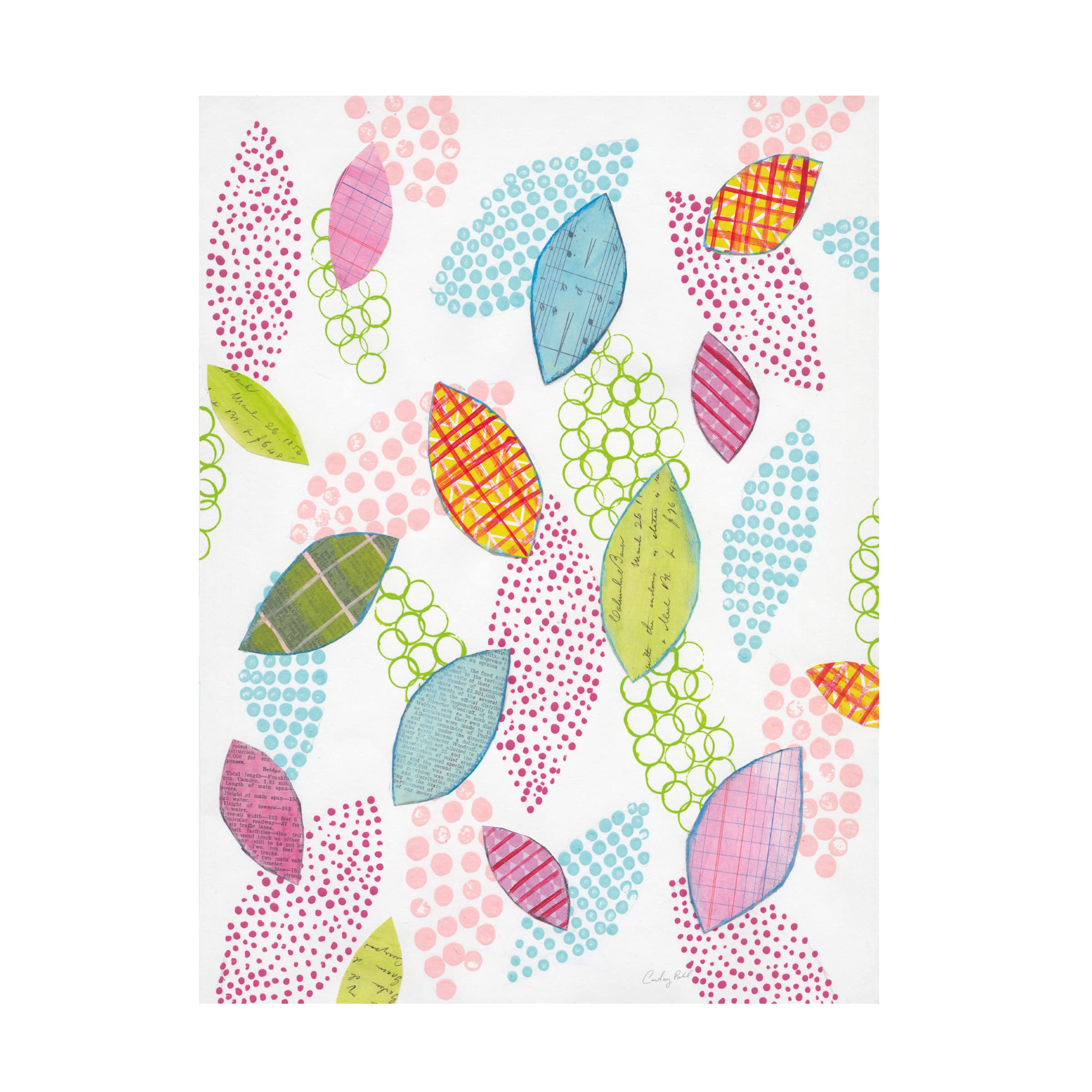 Courtney Prahl 'Leaf Circles' Canvas Wall Art Print - Modern Nature Inspired Home Decor for Living Room, Bedroom & Office | Trademark Fine Art Collection