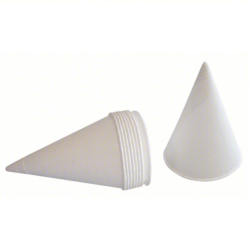 4oz White Paper Cone Cups with Rolled Rim - 5000 Count Bulk Pack for Parties, Events, and Catering Services | Disposable Drinkware for Smoothies, Ice Cream, and Beverages