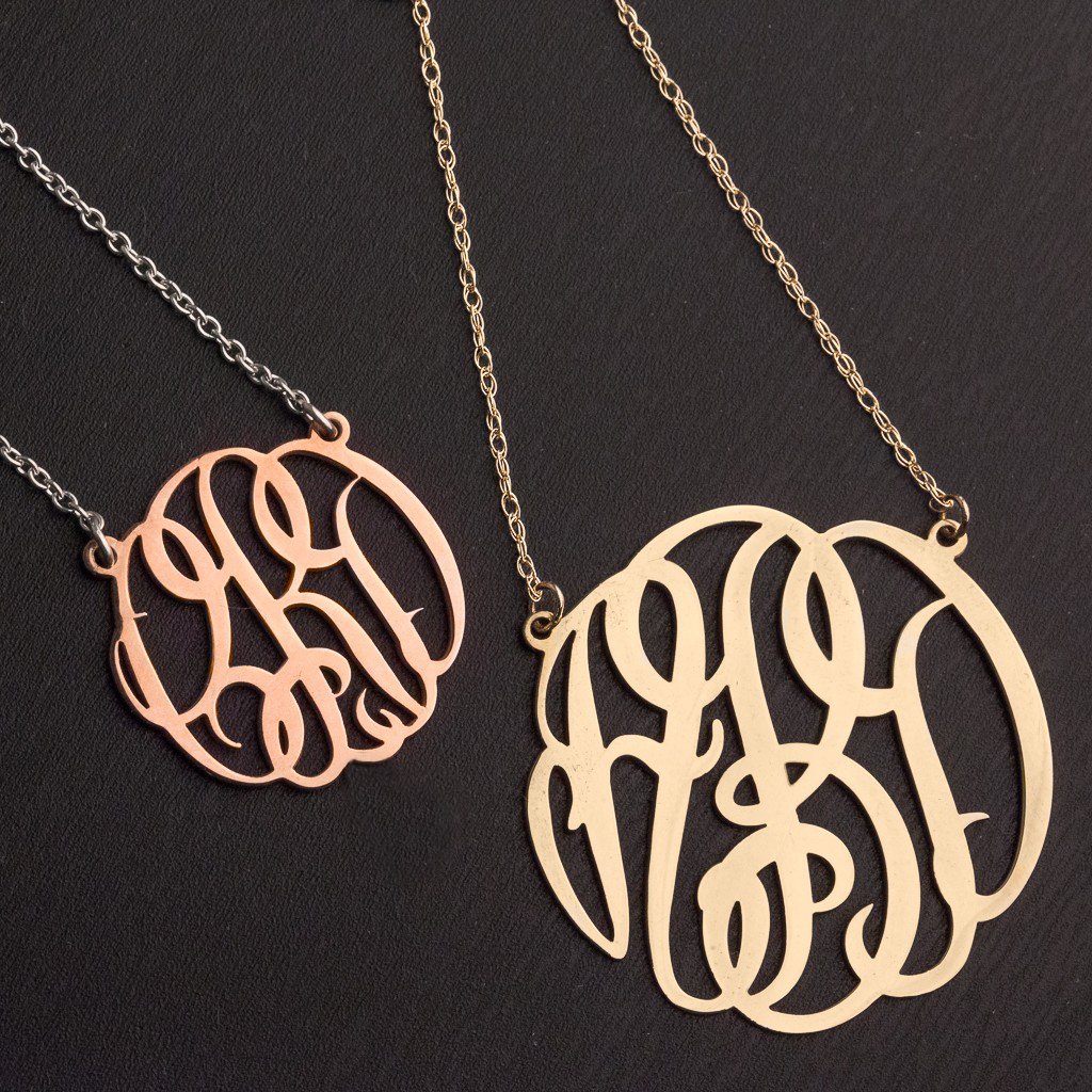 Personalized Silver Monogram Pendant Necklace for Women - Custom Initial Jewelry Gift for Her - Perfect for Birthdays, Anniversaries & Everyday Wear