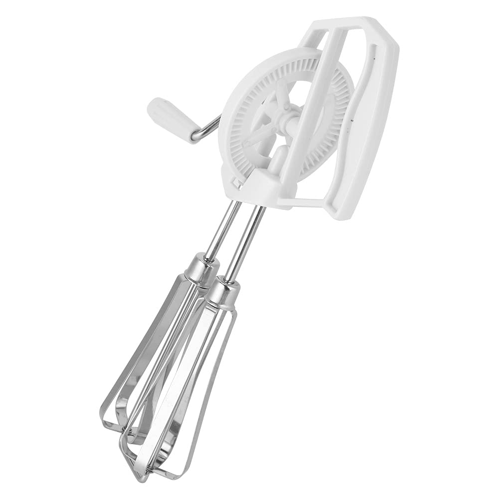 Stainless Steel Manual Egg Beater - High Efficiency Handheld Egg Blender for Baking, Cooking & Whisking - Durable Anti-Corrosion Kitchen Tool for Perfect Scrambled Eggs, Pancakes & Cake Batter