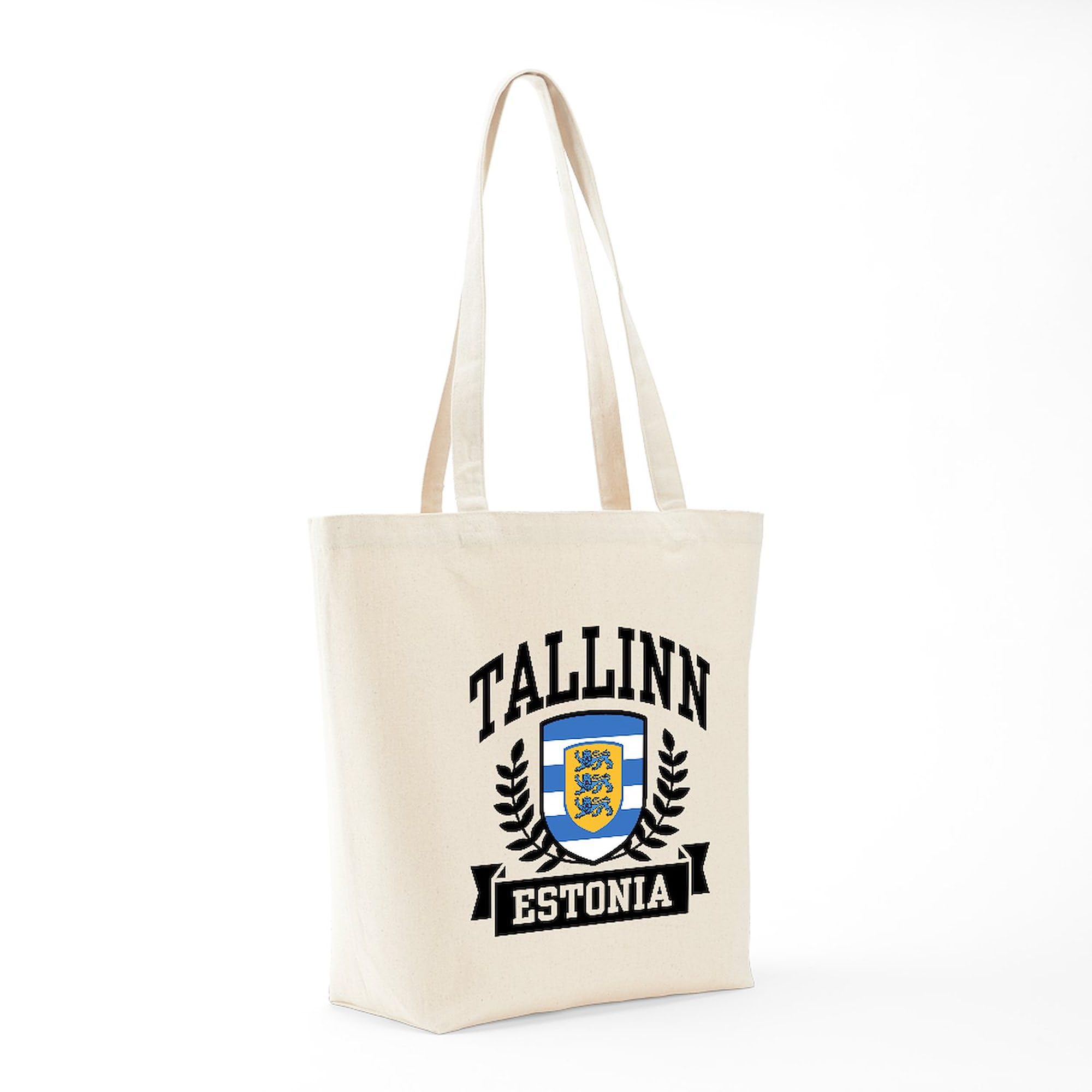 Stylish Tallinn Estonia Tote Bag - Natural Canvas Reusable Shopping Bag for Groceries, Beach & Daily Use