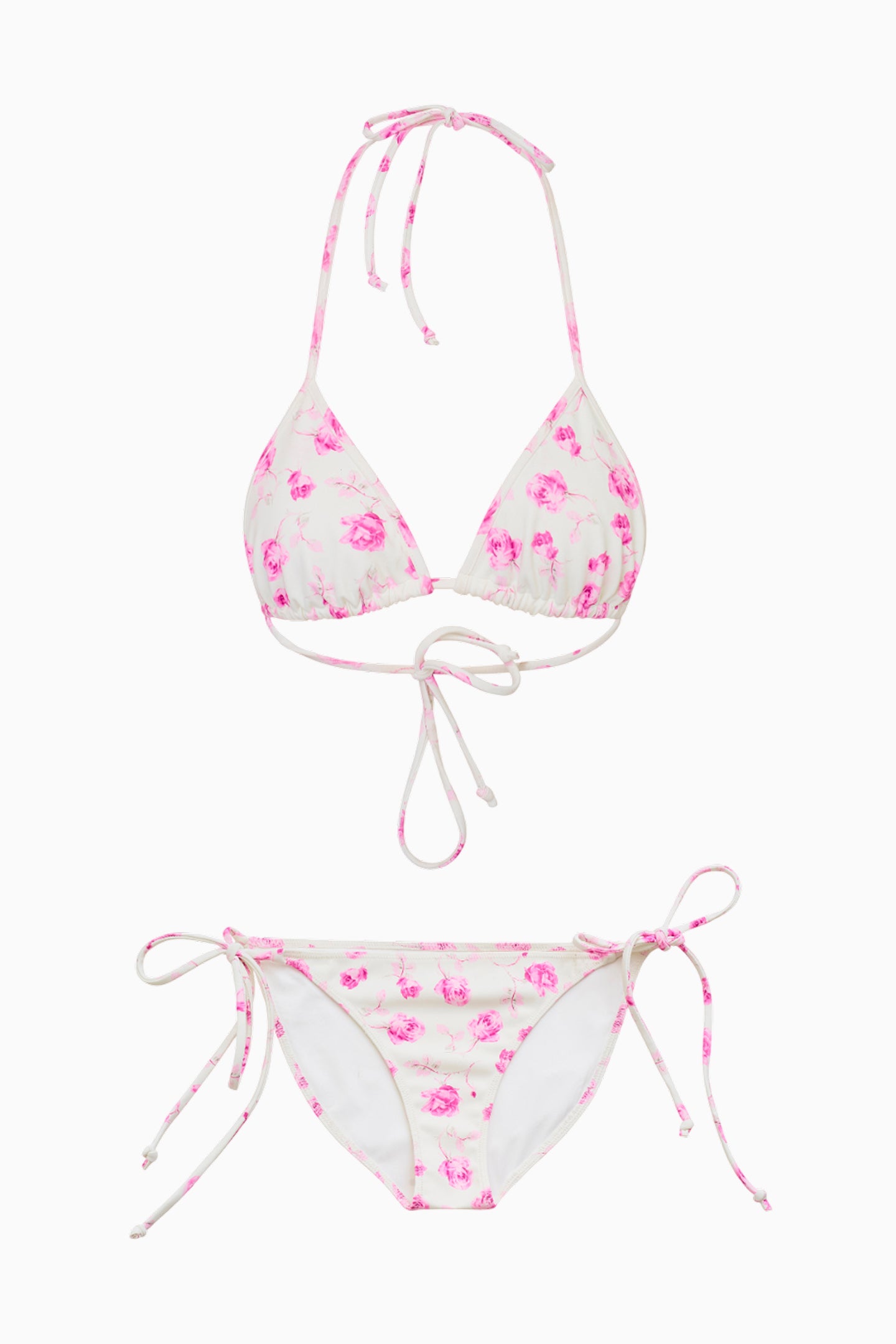 Sterling Dusk Floral Triangle Bikini Set - Sexy Summer Swimwear for Women, Beach Vacation & Pool Party Essentials