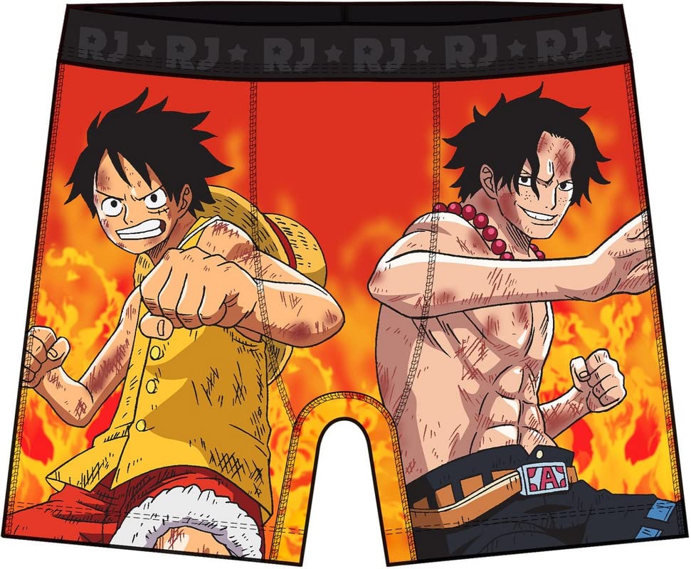 One Piece Anime Boxer Briefs for Men - Comfortable Cotton Underwear Shorts - Perfect for Cosplay, Lounge & Everyday Wear