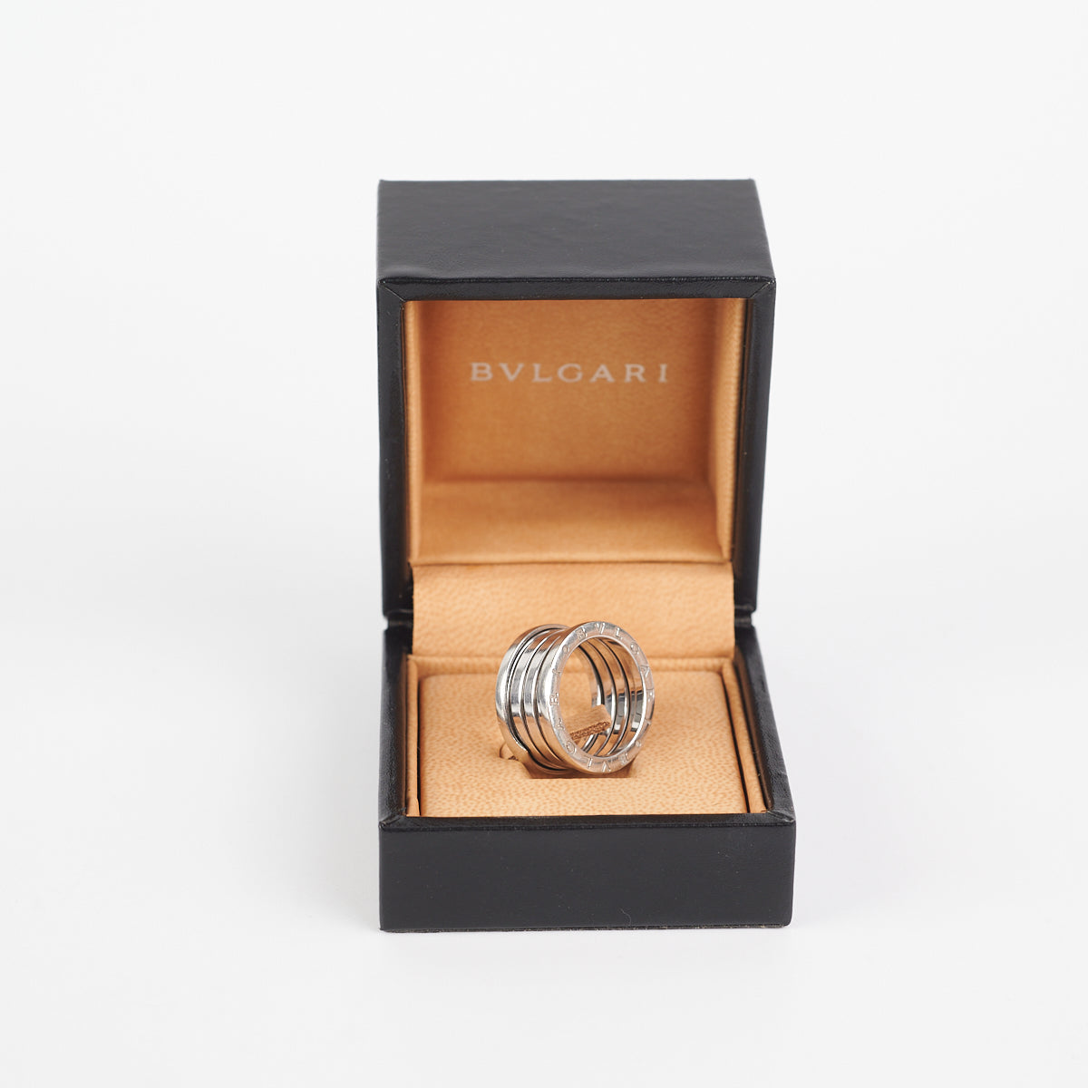 BVLGARI B.ZERO1 Ring in 18K White Gold - Size 56 | Luxury Italian Jewelry for Women, Perfect for Weddings, Anniversaries & Special Occasions