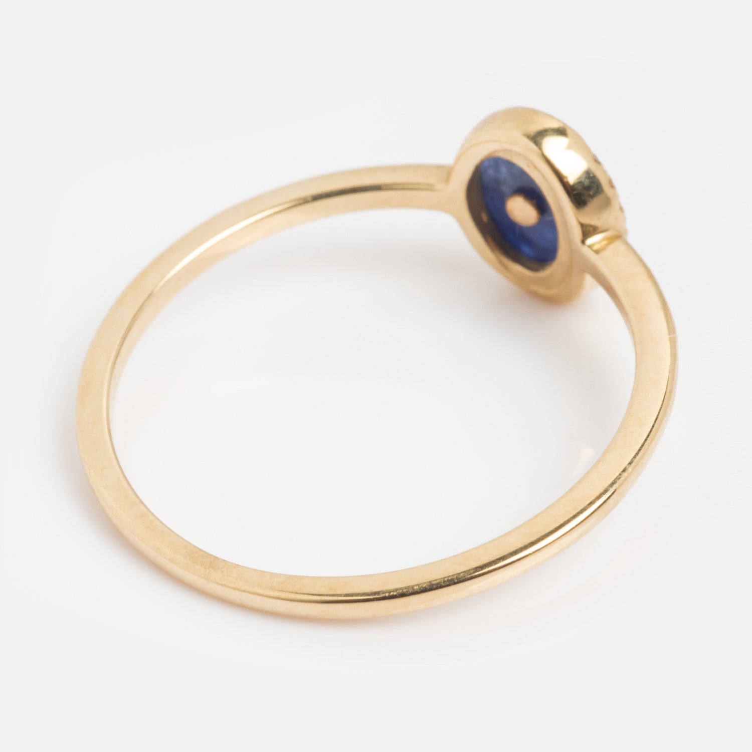 Solid Gold Crystal Crescent Moon Ring for Manifestation & Spiritual Healing - Perfect for Meditation, Yoga, and Gift Giving