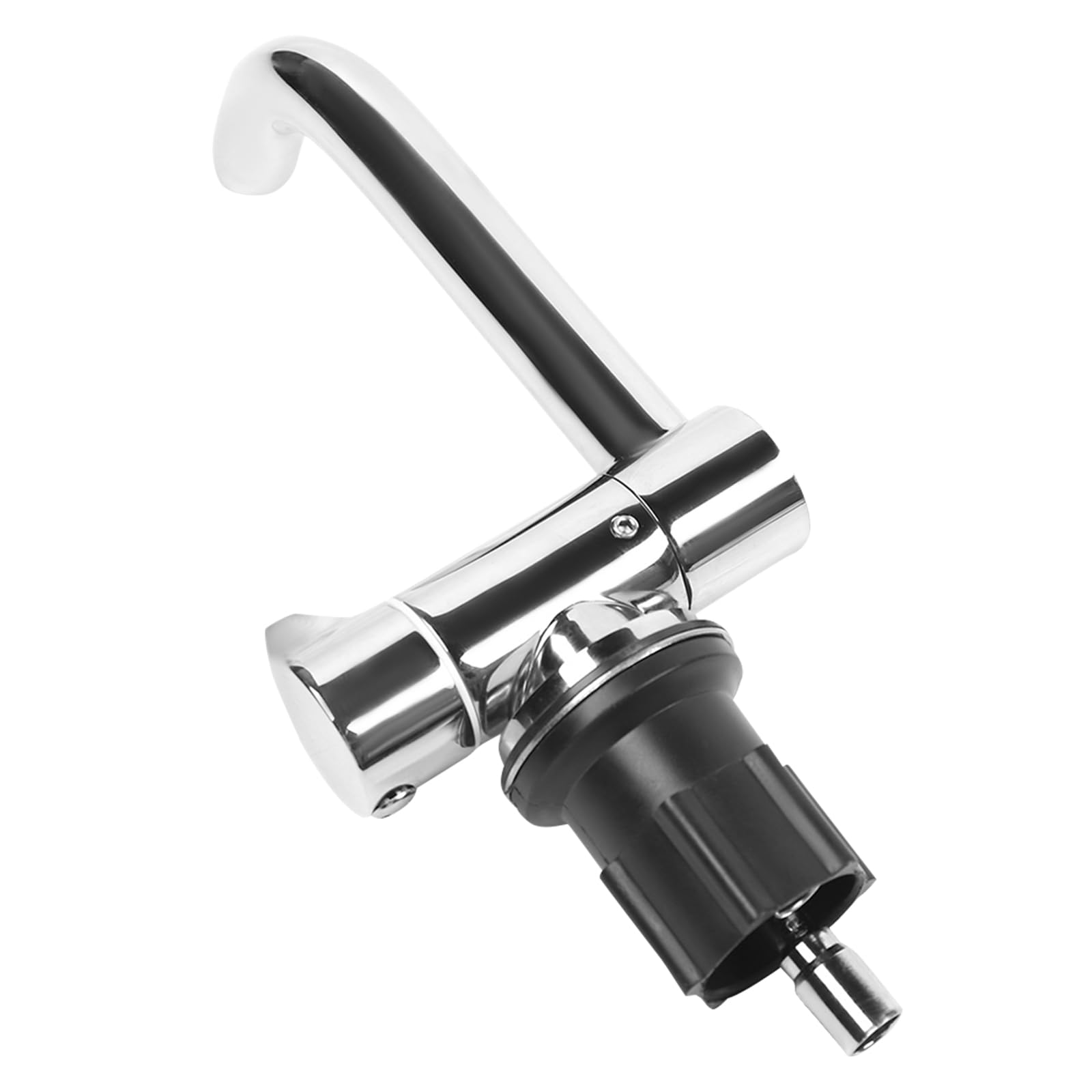 Stainless Steel RV Kitchen Sink with Hot & Cold Faucet & Tempered Glass Lid - 16.7