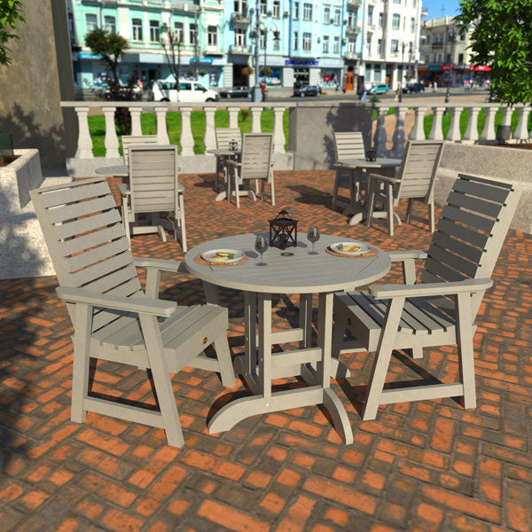 Glennville 3-Piece Round Dining Table Set for Kitchen, Breakfast Nook & Small Spaces - Patio, Balcony or Indoor Use