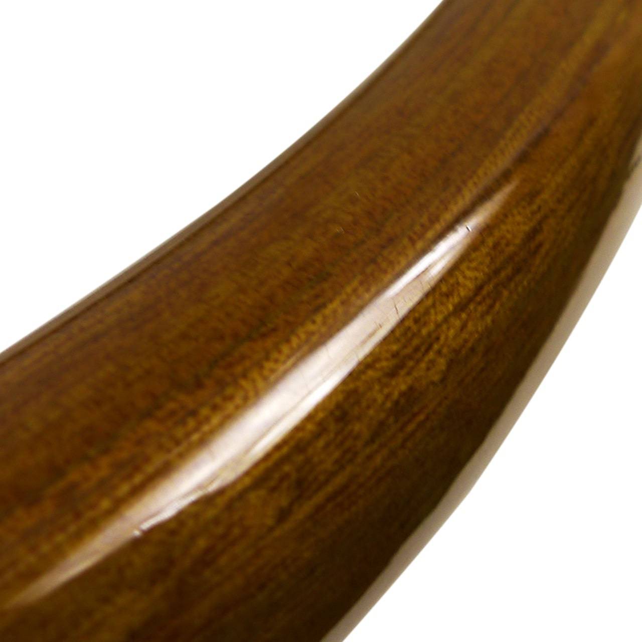 370mm Wood Grain Deep Dish Aluminum 3-Spoke Steering Wheel - Wood/Plastic Design for Classic Car Restoration & Racing Simulator Setup