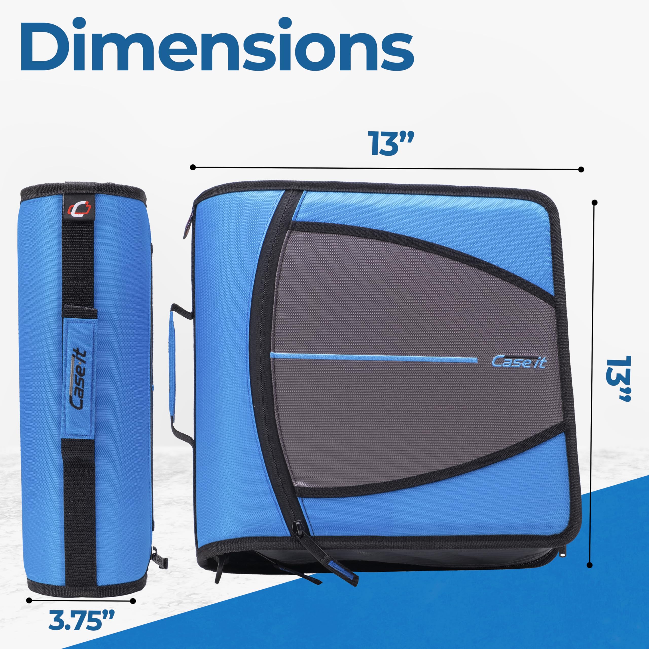 Case-it Mighty Zip Tab Zipper Binder - 3