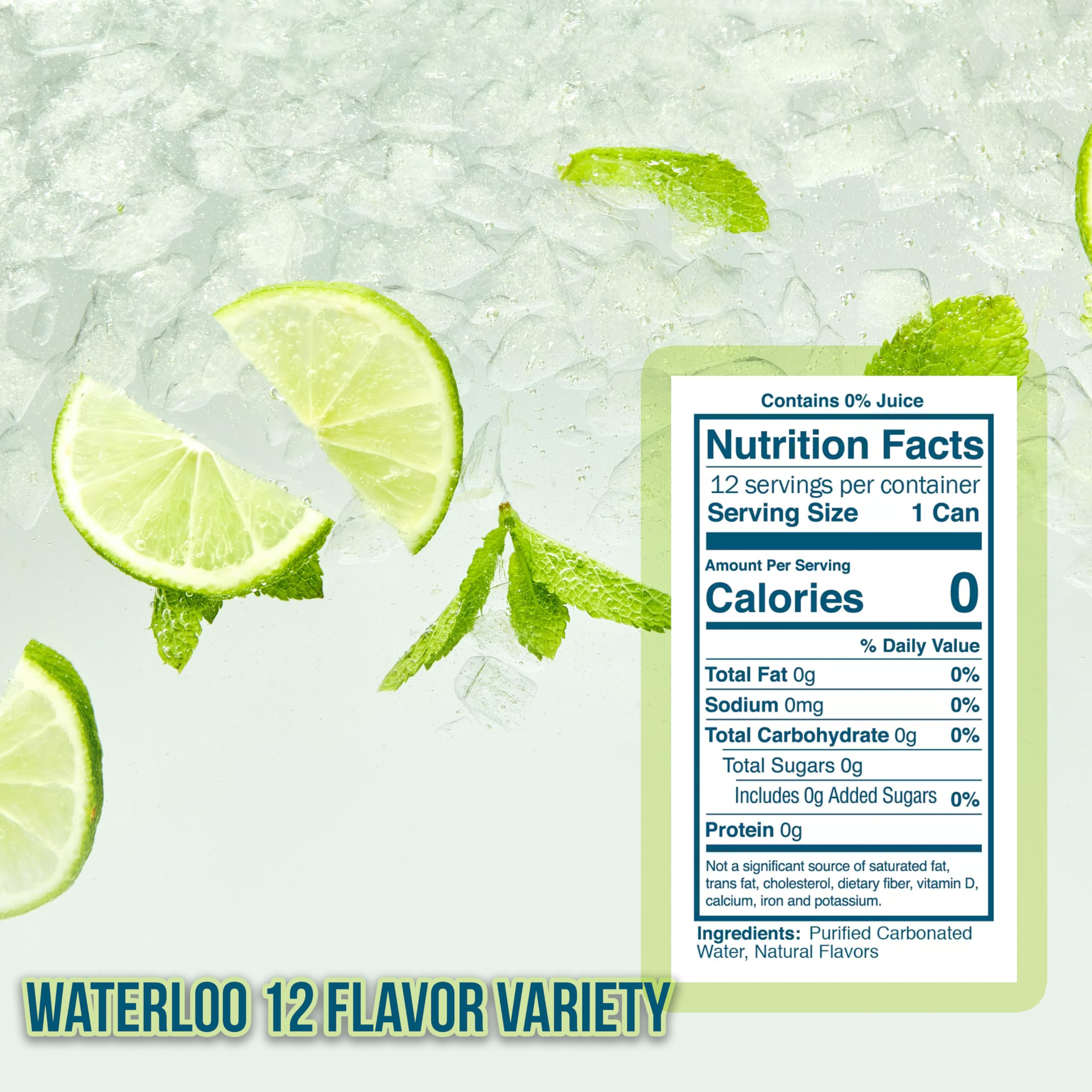 Waterloo Sparkling Water Variety Pack - 12 Sugar-Free Flavored Sparkling Water Cans (12 Fl Oz) | Perfect for Hydration, Parties & Healthy Refreshment