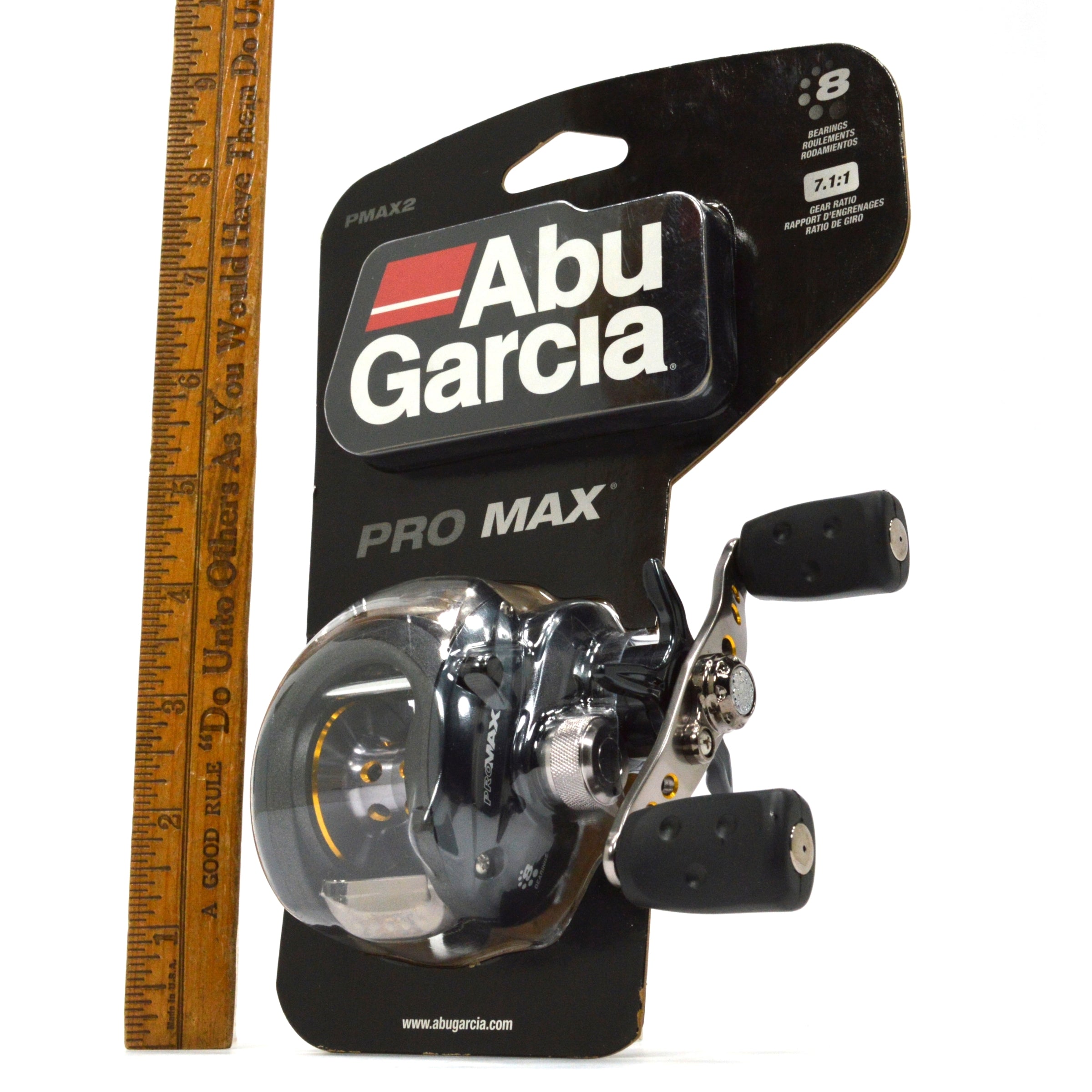 ABU GARCIA Pro Max PMAX2 Baitcasting Fishing Reel - 7.1:1 Gear Ratio, 8 Ball Bearings, Right/Left Hand Retrieve | Perfect for Bass Fishing, Saltwater & Freshwater Angling