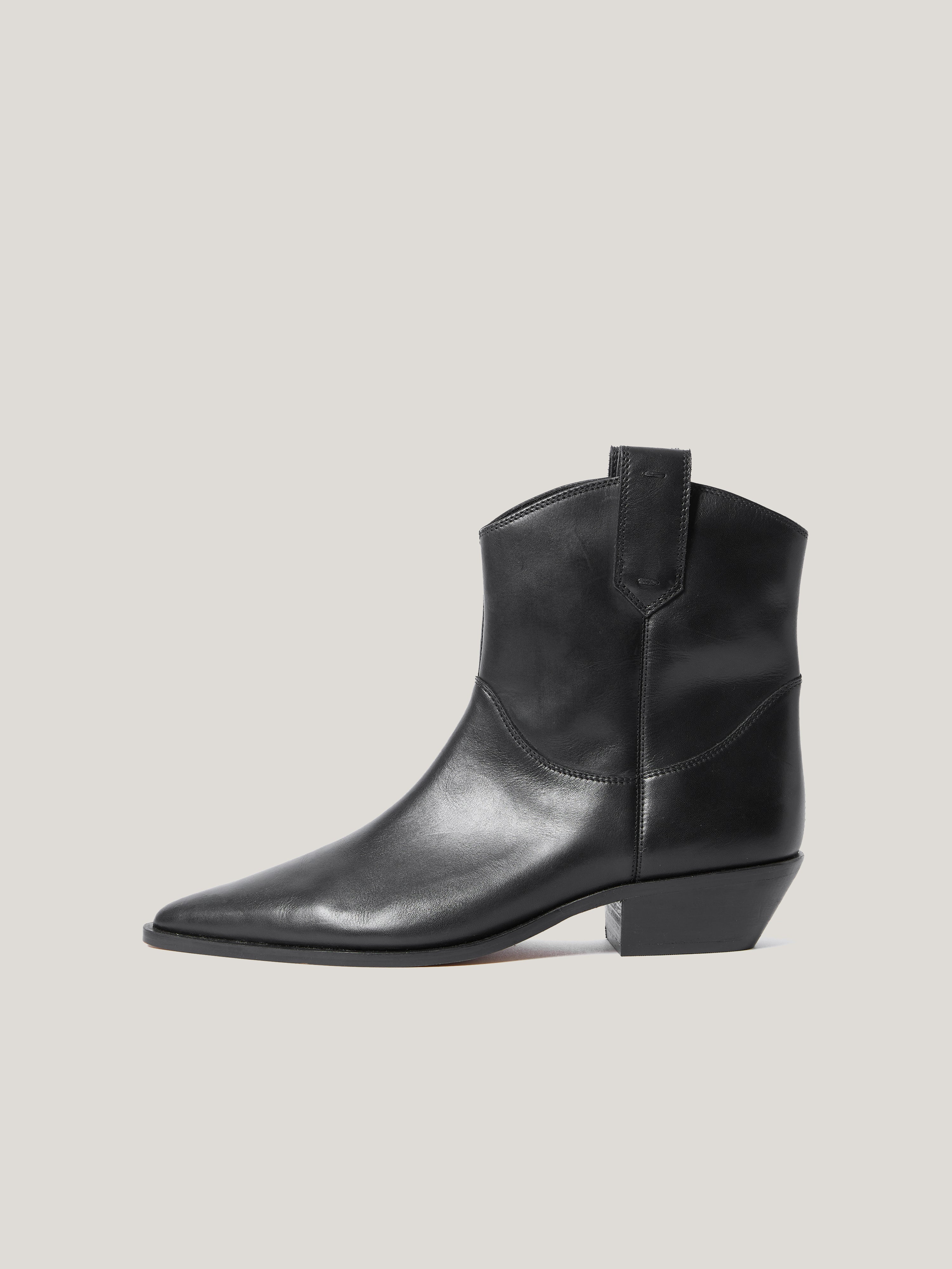 Premium Leather Western Ankle Boots for Women - Stylish Black Cowboy Boots - Perfect for Country Dancing, Rodeo Events & Everyday Fashion
