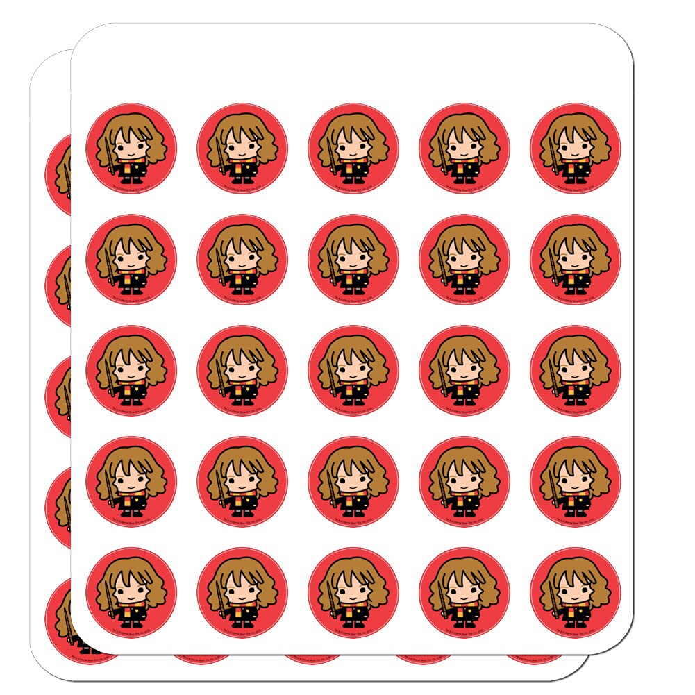 Harry Potter Chibi Hermione Stickers - Cute Planner & Scrapbooking Decals for Journaling, Bullet Journal, DIY Crafts - Perfect for HP Fans & Stationery Lovers