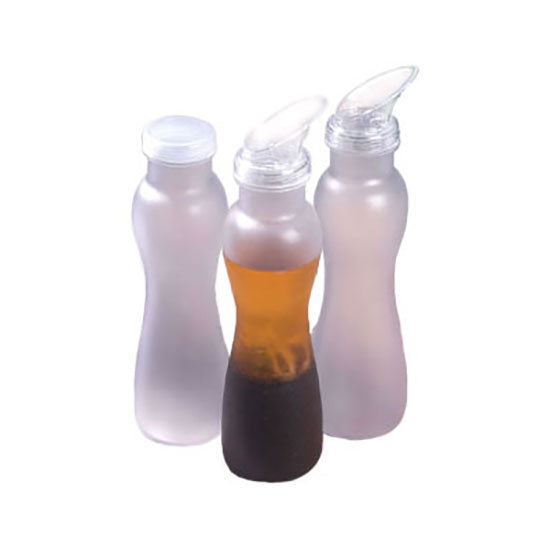 Premium 32 oz Salad Dressing Bottle Set - 5 Piece Glass Condiment Dispenser with Leak-Proof Lids - Perfect for Restaurants, Catering & Home Kitchen Organization