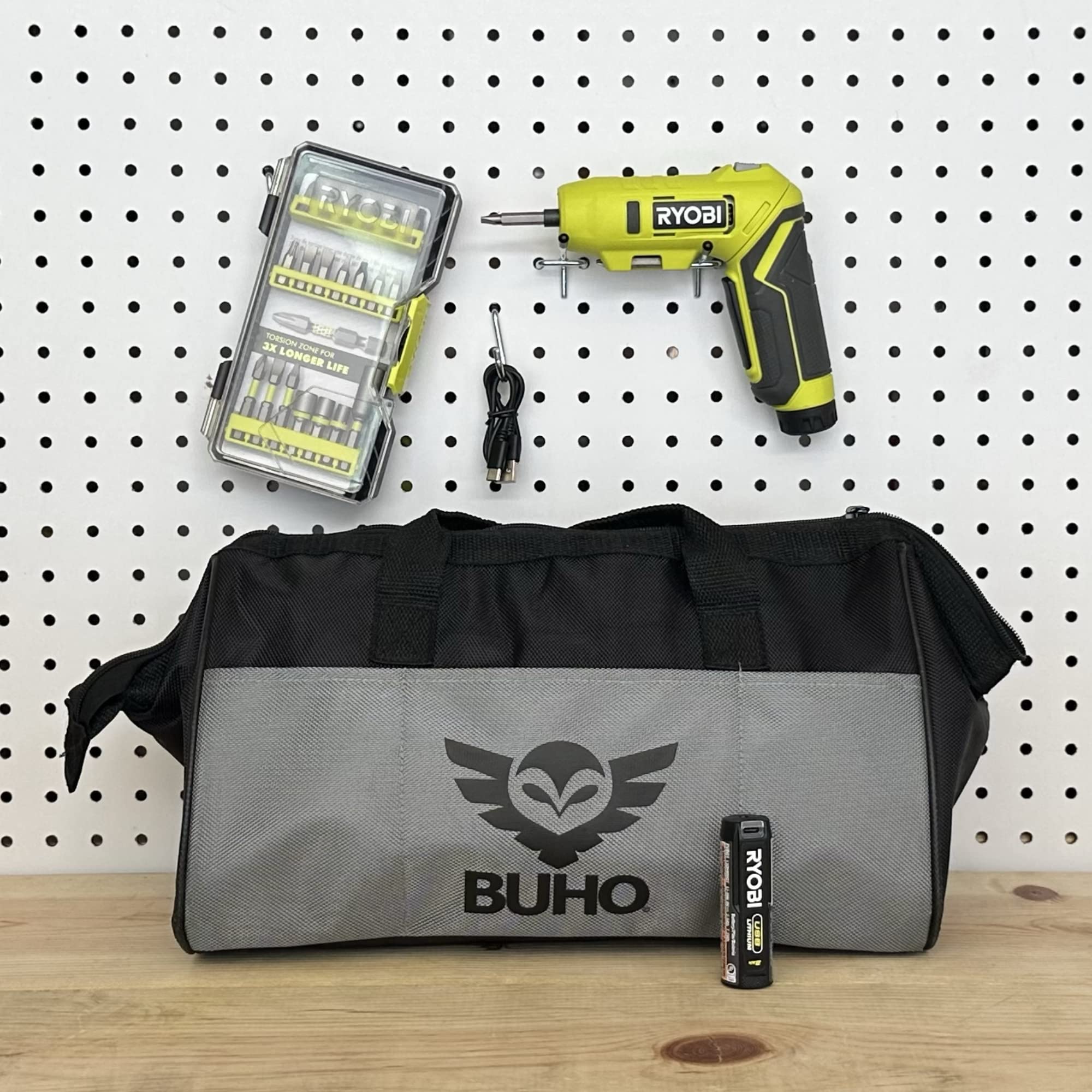 USB Rechargeable Cordless Screwdriver Kit - 4V 2.0Ah Lithium-ion Battery, 16-Piece Drill Bit Set & 16