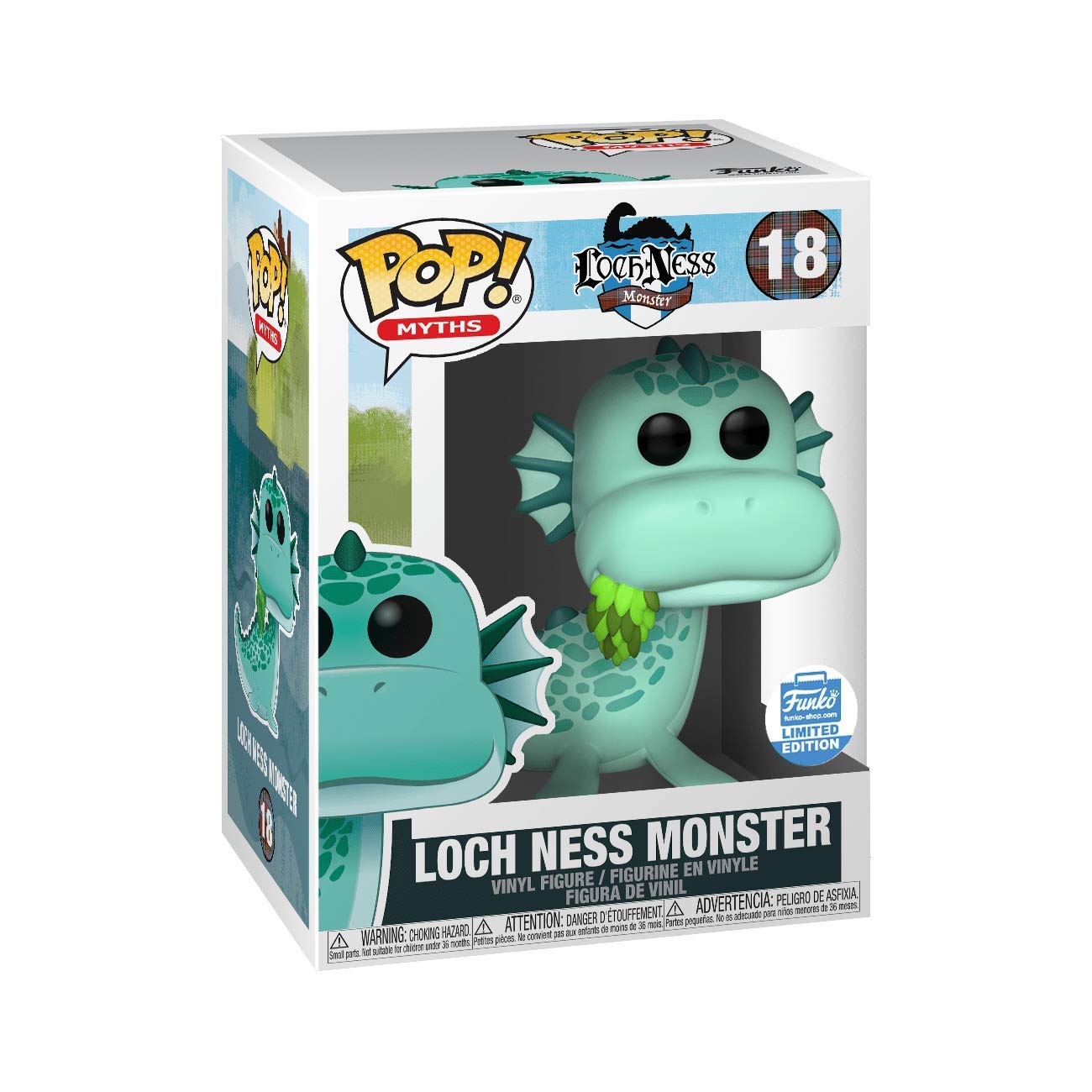 Funko POP! Myths #18 - Loch Ness Monster Glow in The Dark ECCC 2020 Exclusive - Limited Edition of 1500 - Rare Collectible for Pop Culture Fans & Home Decor