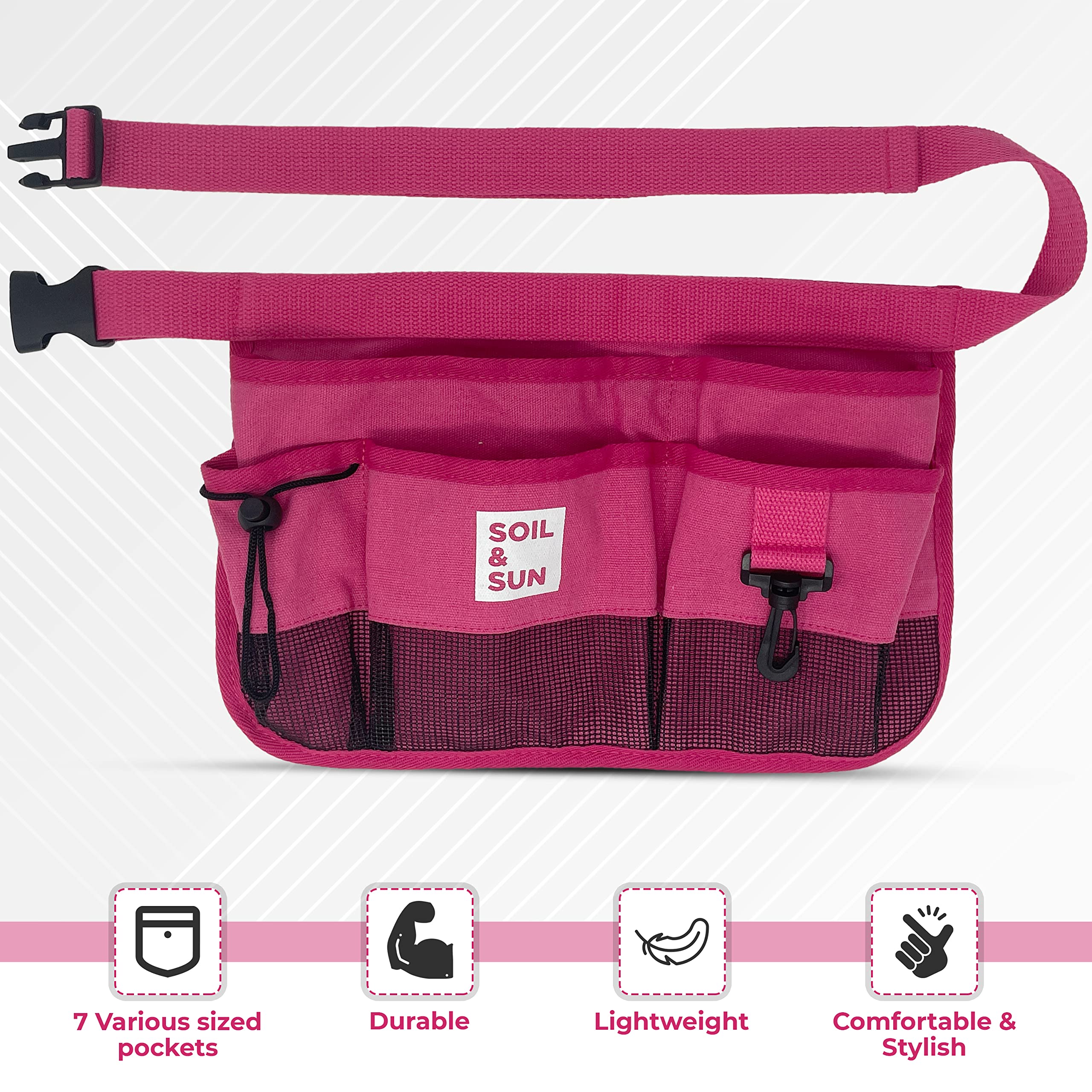 Women's Garden Tool Belt with Pockets - Heavy Duty Canvas Waist Apron for Gardening, Teaching & DIY Projects - Perfect for Outdoor Work, Classroom Organization & Home Improvement Tasks