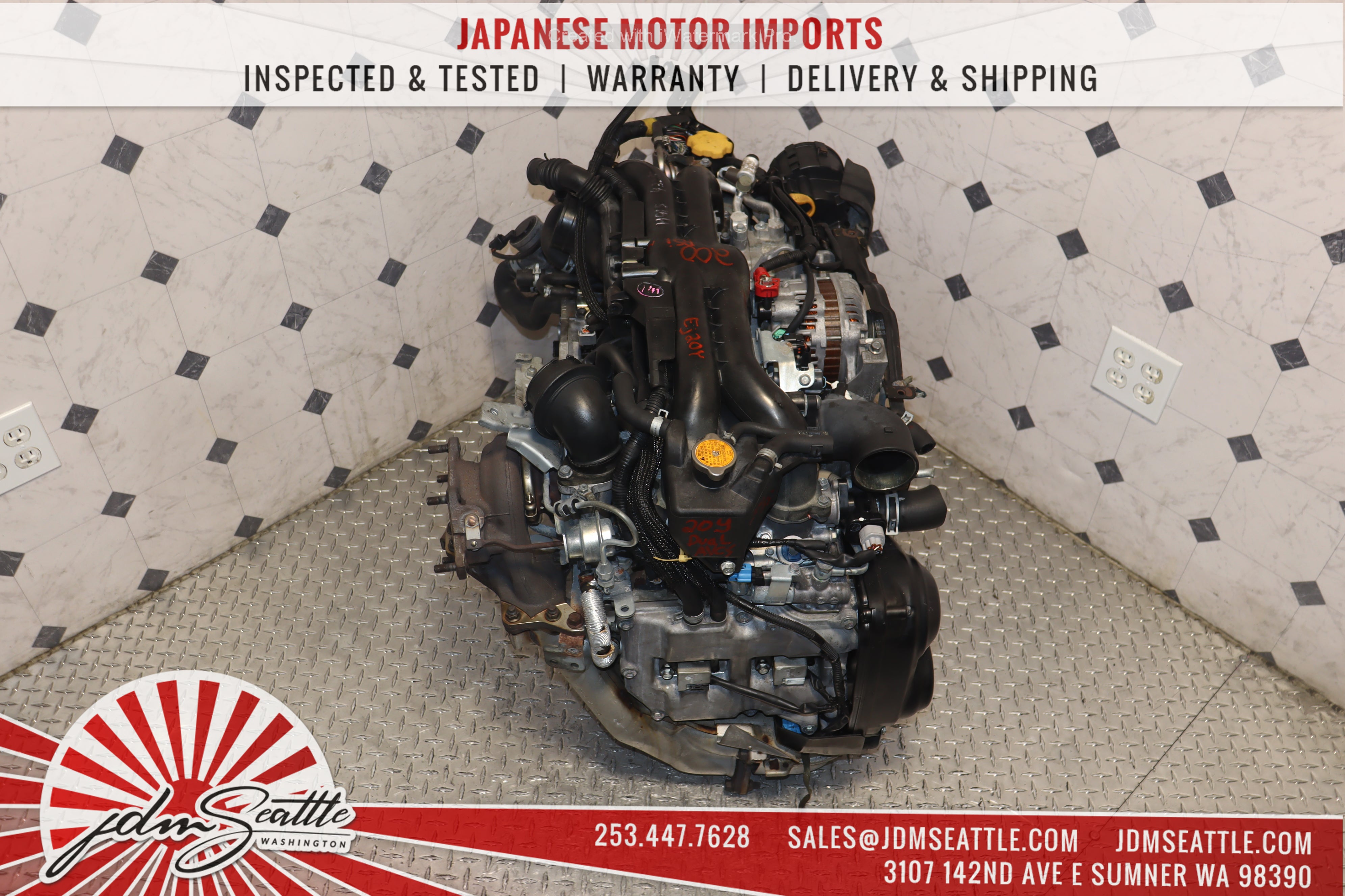 JDM EJ20Y DUAL AVCS 2.0L Engine for 2008-2014 Subaru Impreza WRX & Forester - Direct Replacement for 2.5L EJ255 - Performance Upgrade for Off-Road & Street Racing
